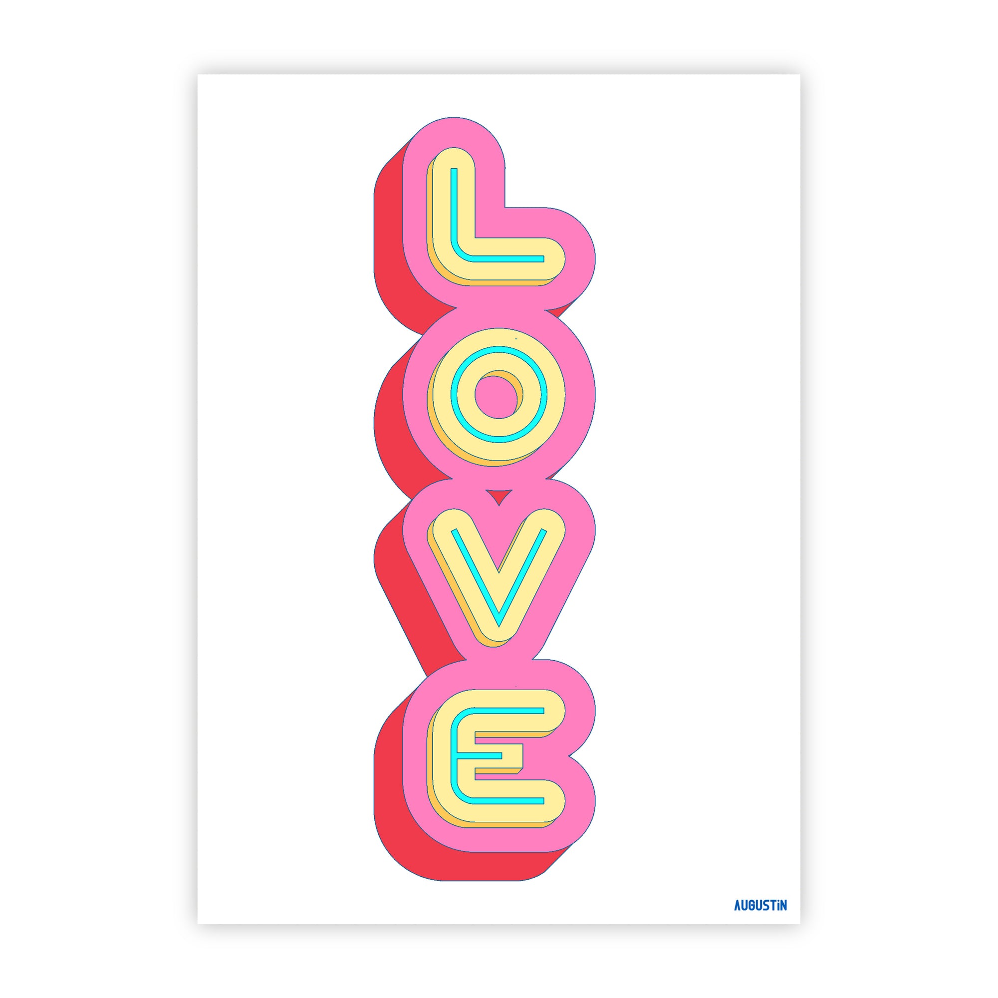Love rose - carte postale