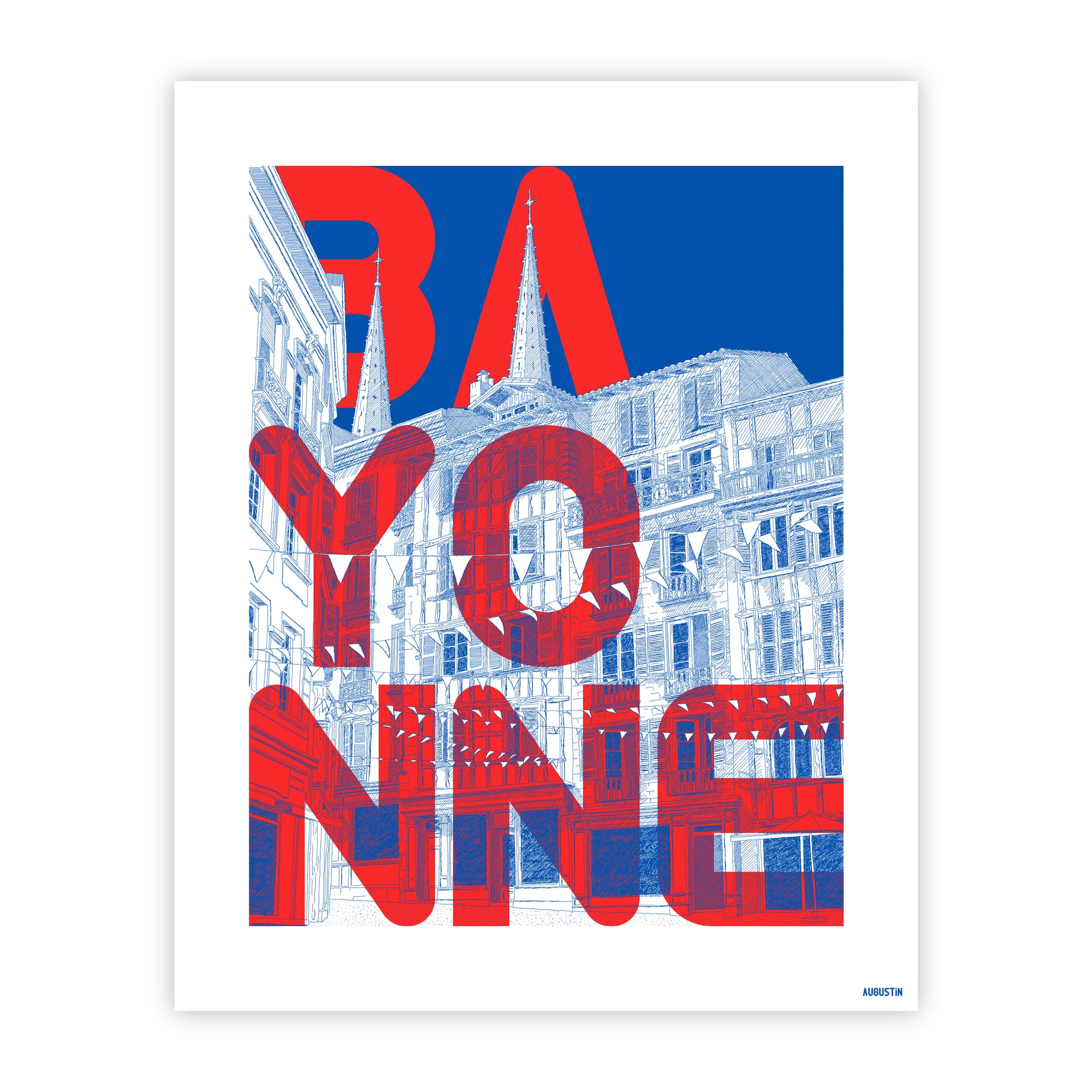 Bayonne rouge - affiche