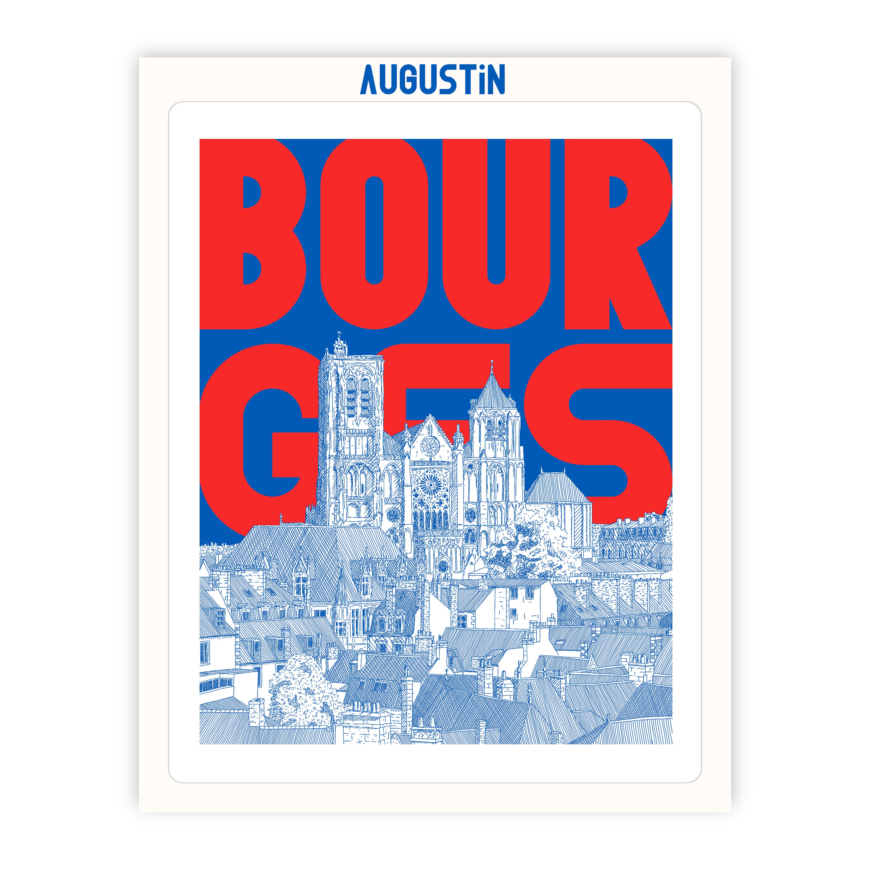 Bourges rouge - affiche