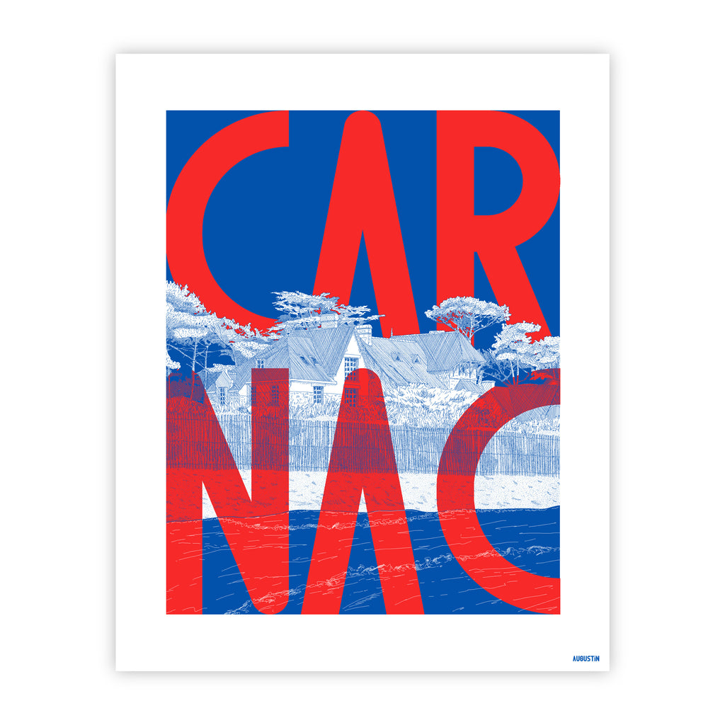 Carnac rouge - affiche