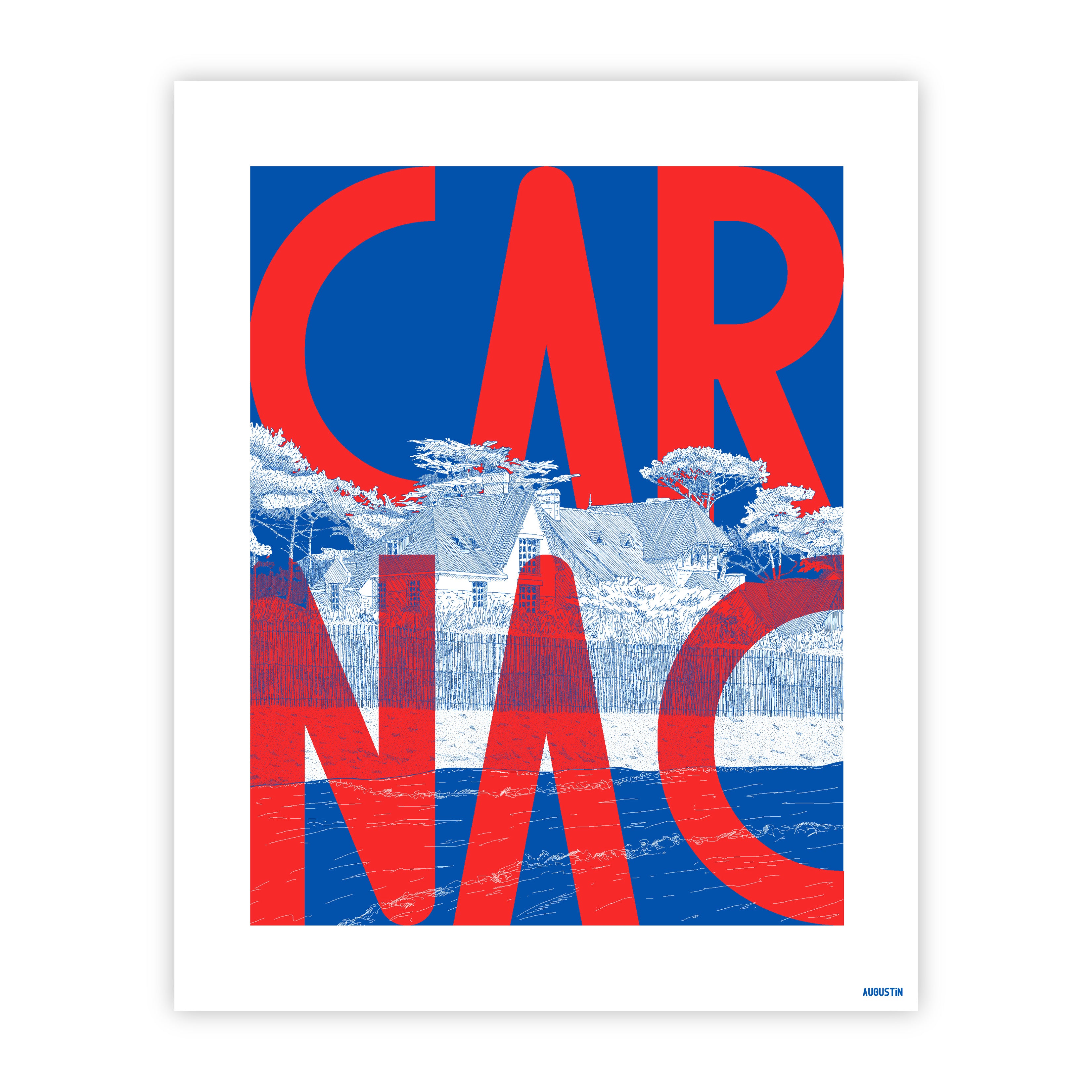 Carnac rouge - affiche