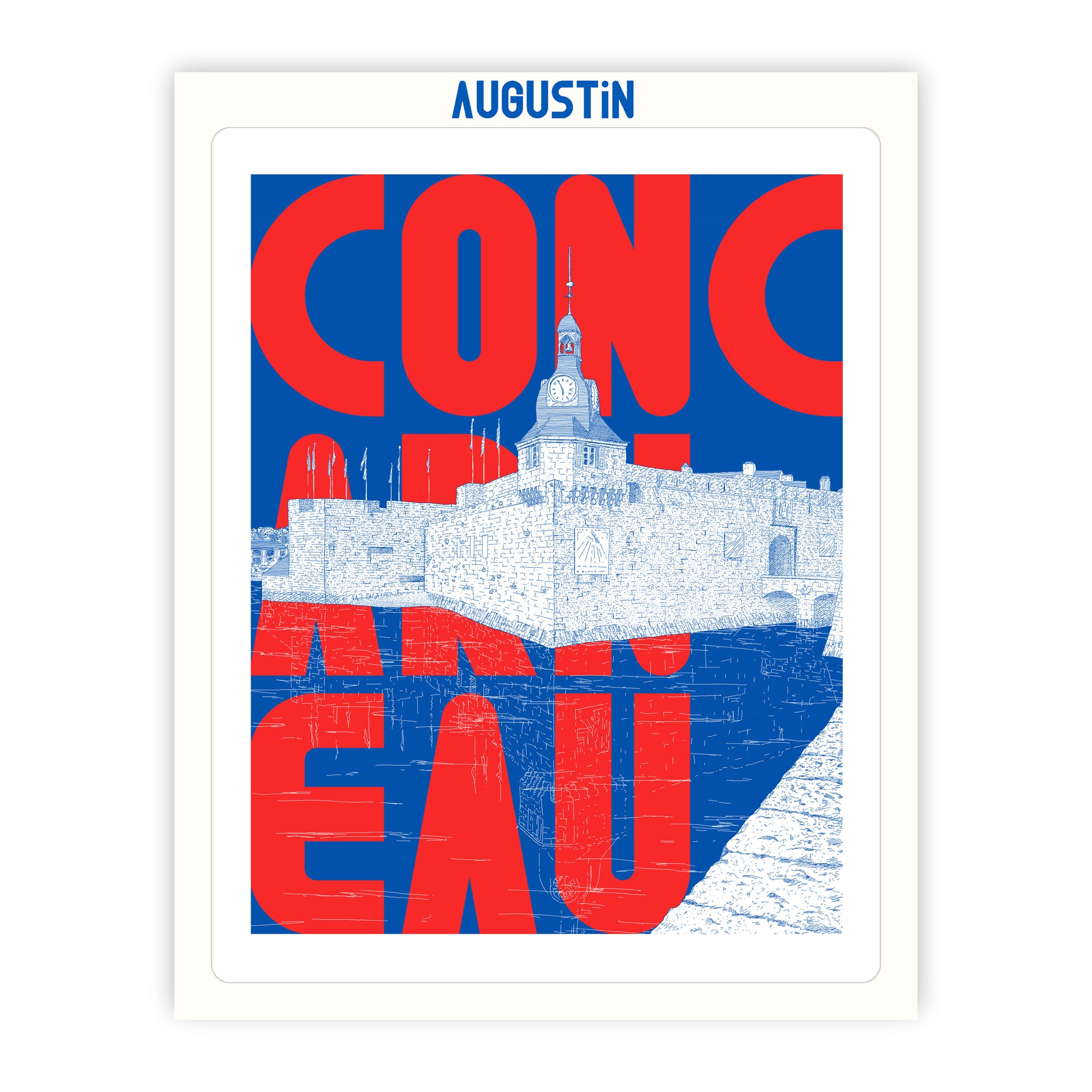 Concarneau rouge - affiche
