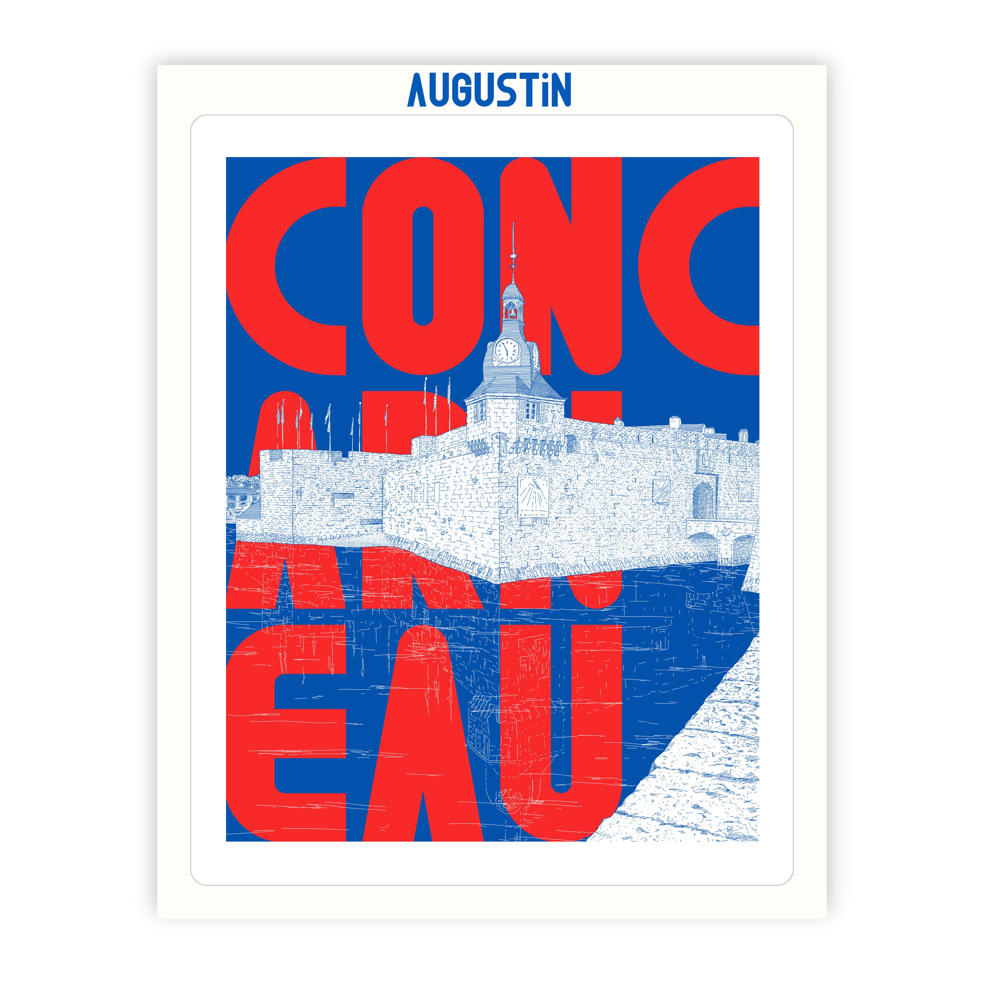 Concarneau rouge - affiche