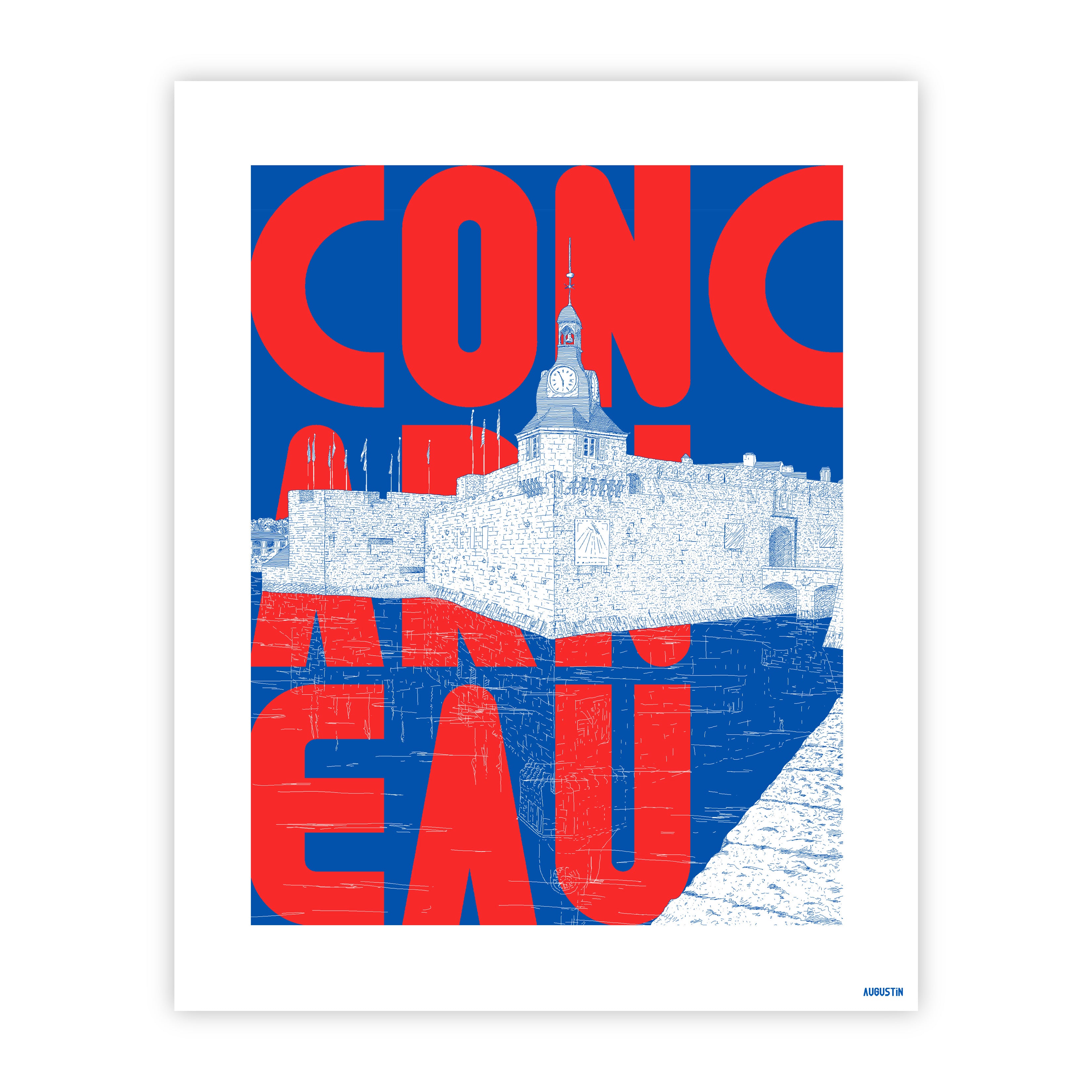 Concarneau rouge - affiche