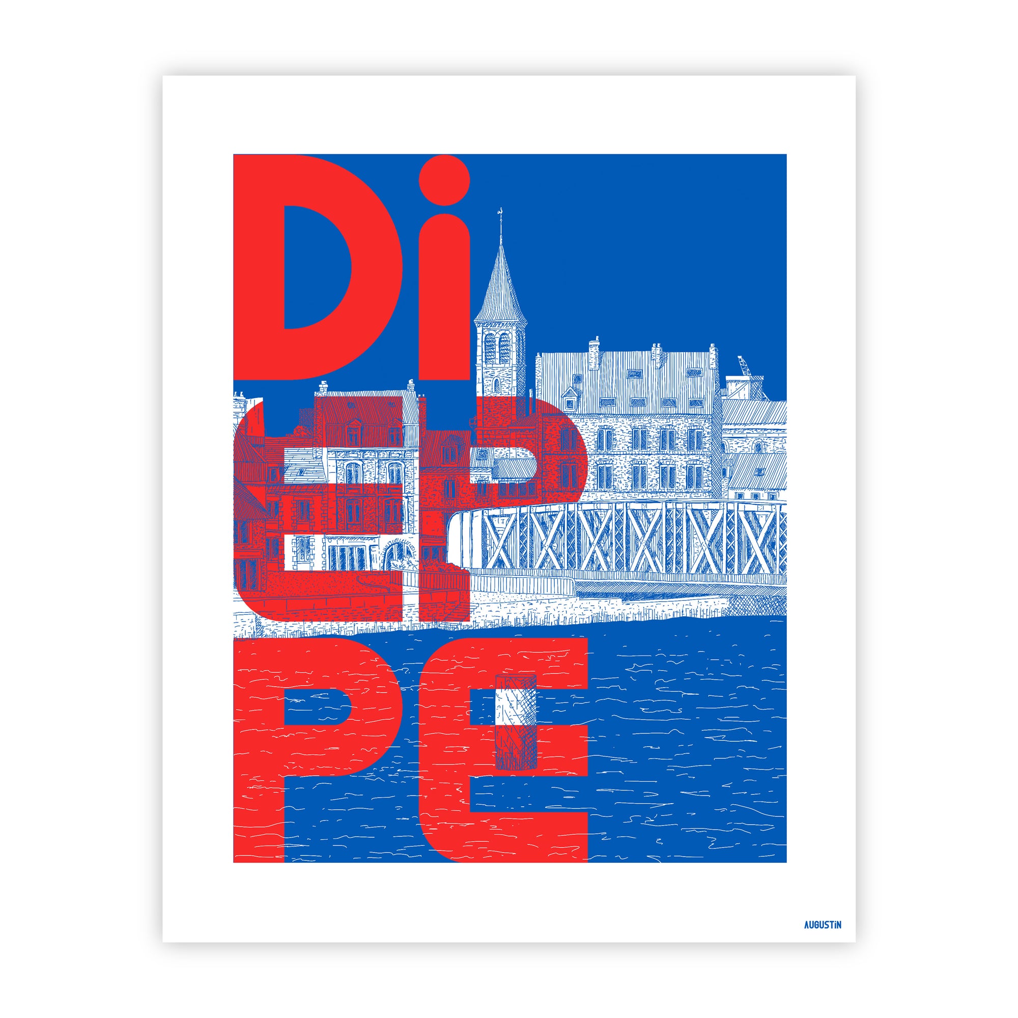 Dieppe rouge - affiche