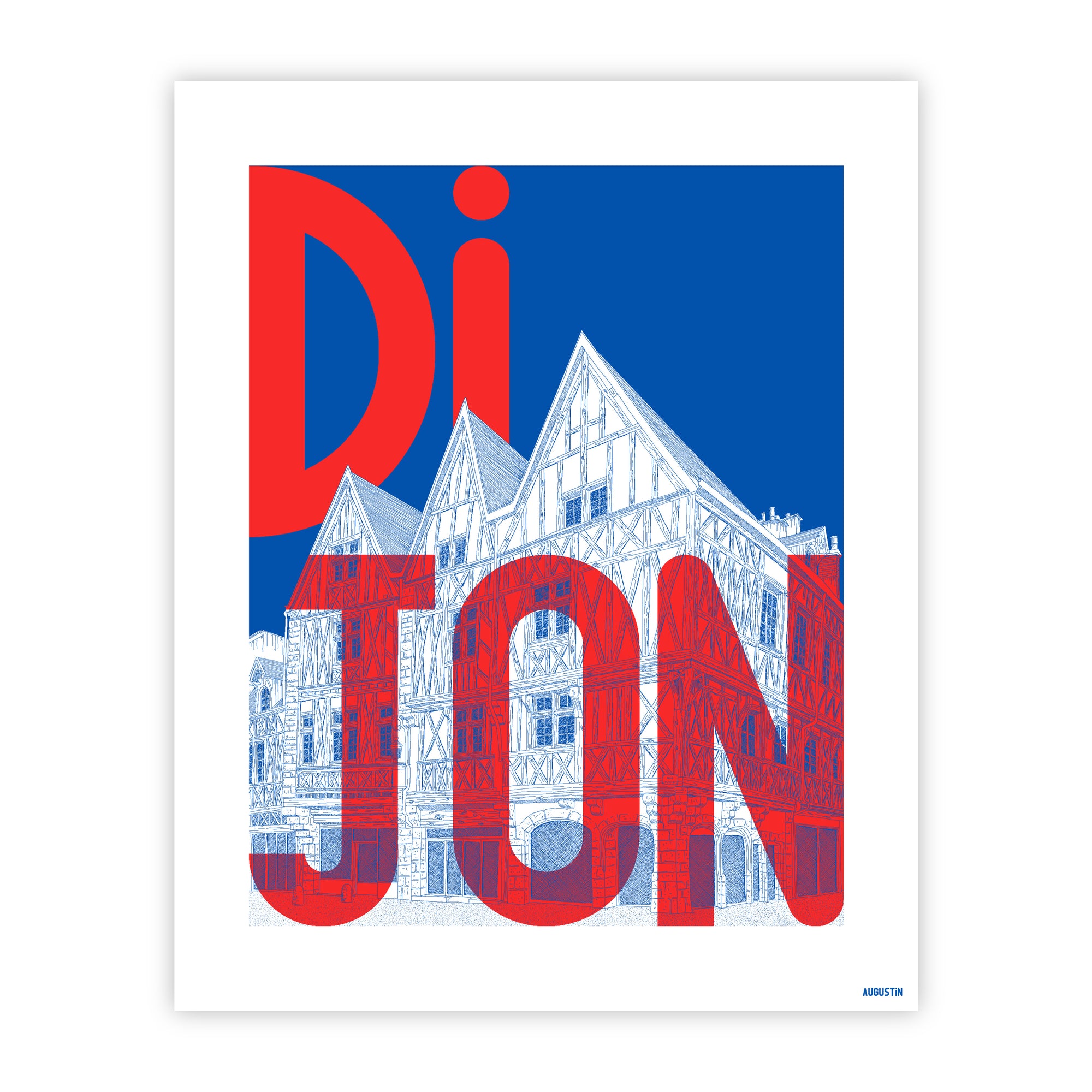 Dijon rouge - affiche