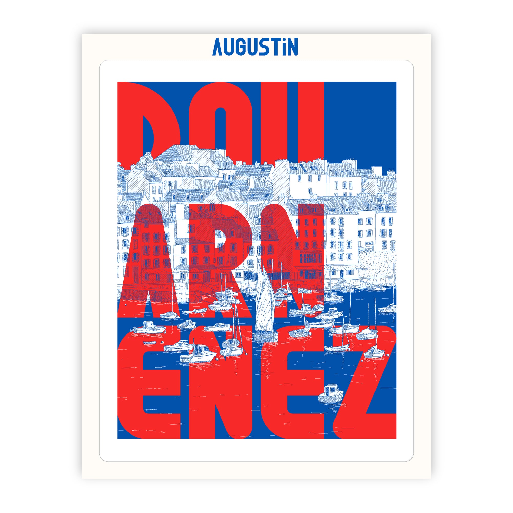 Douarnenez rouge - affiche