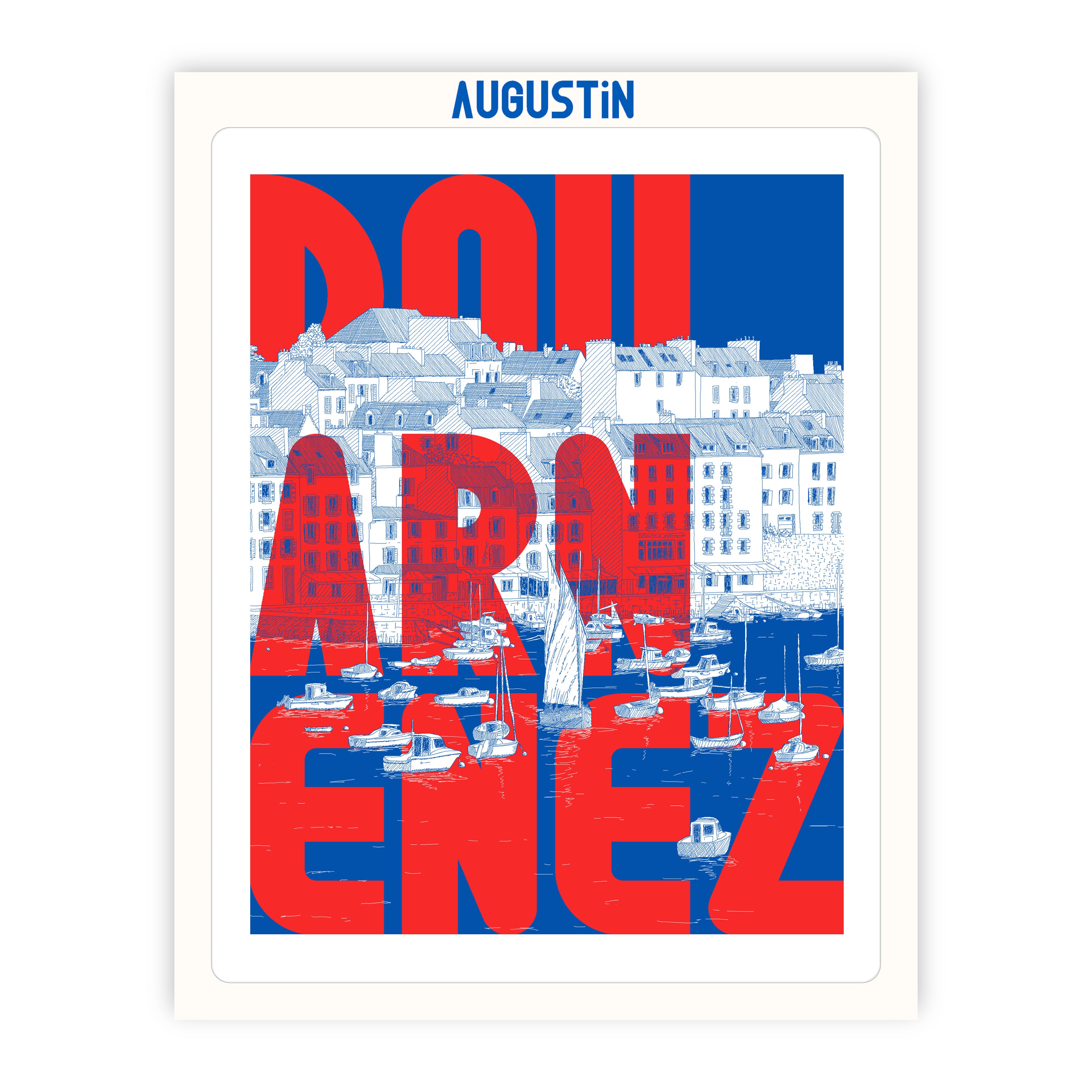 Douarnenez rouge - affiche