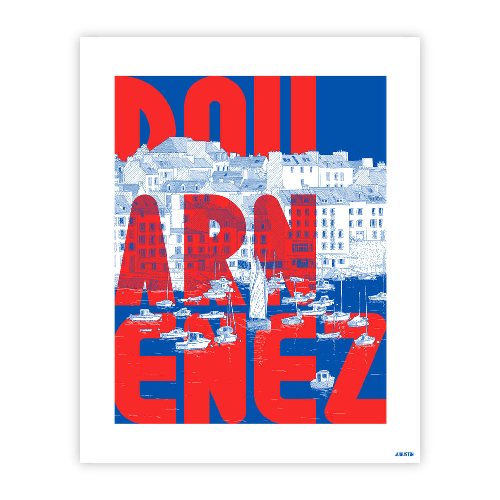 Douarnenez rouge - affiche