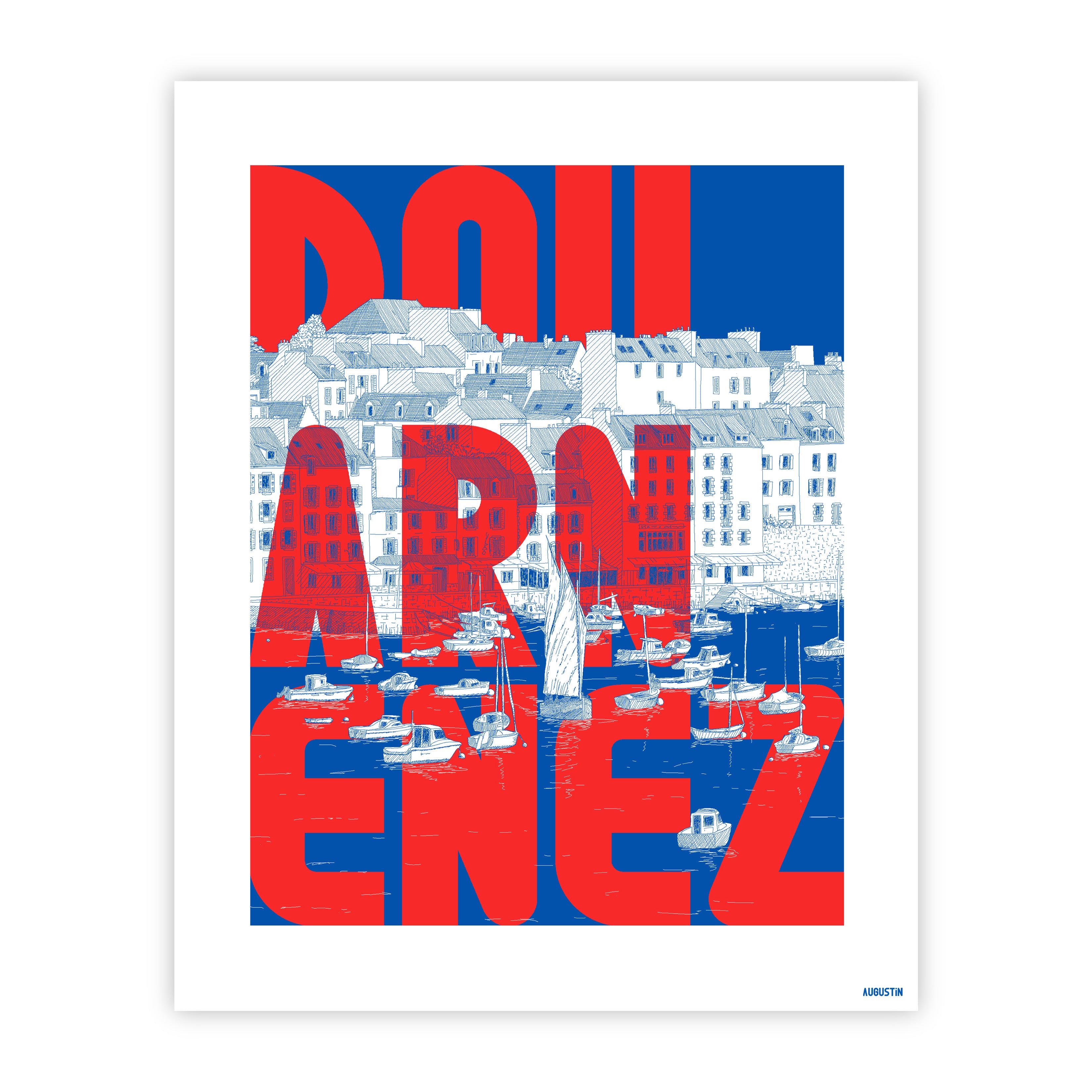 Douarnenez rouge - affiche