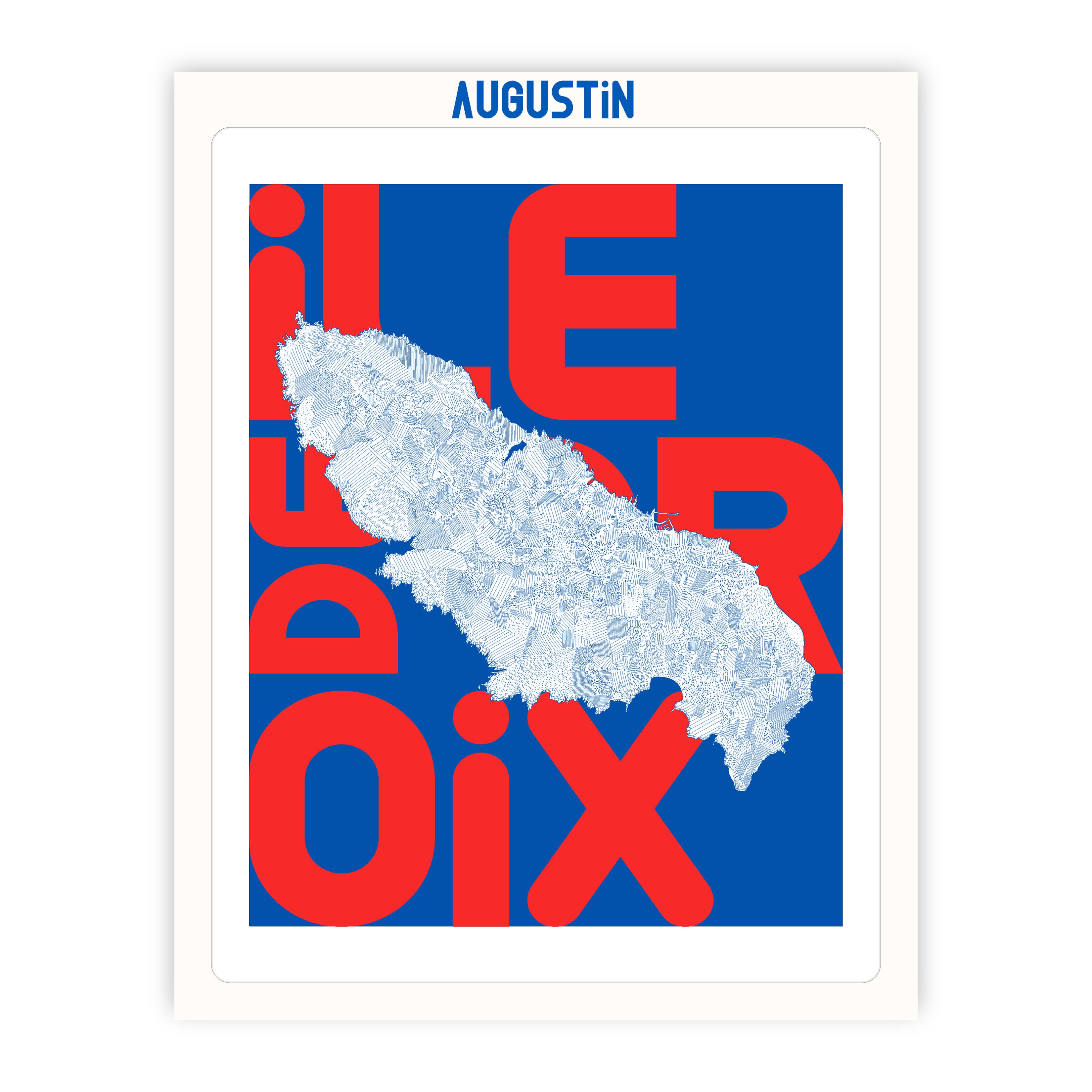 Ile de Groix rouge - affiche