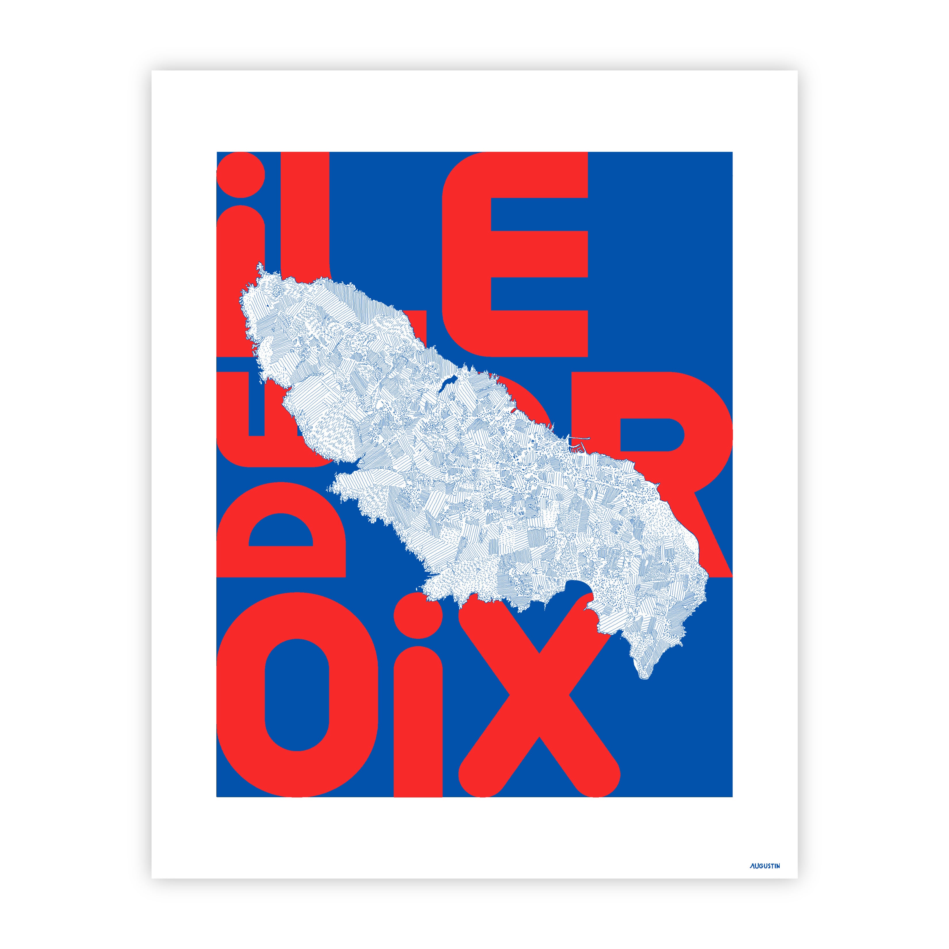 Ile de Groix rouge - affiche
