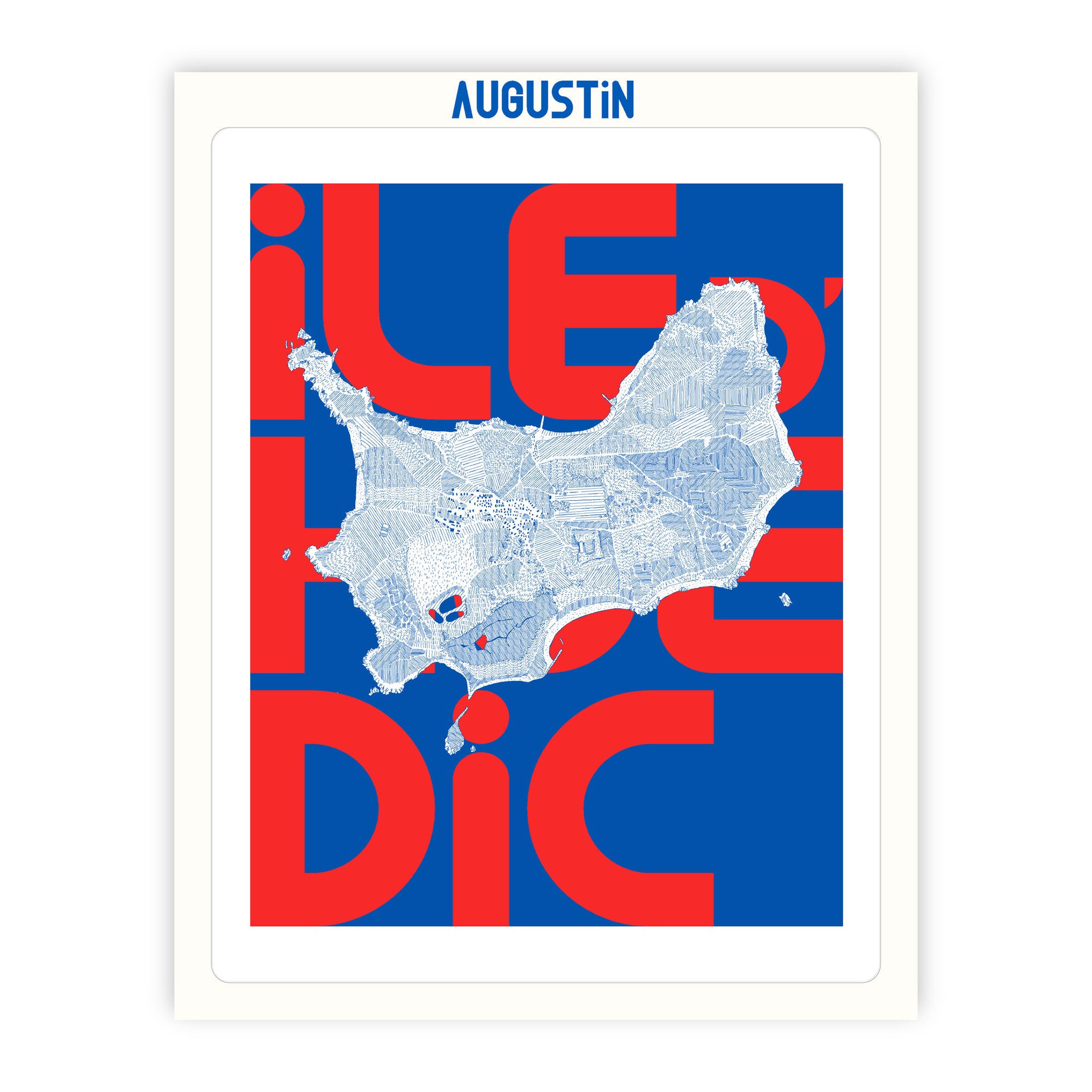 Ile de Hoedic rouge - affiche