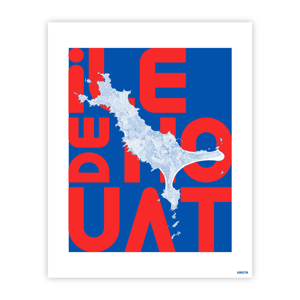 Ile de Houat rouge - affiche
