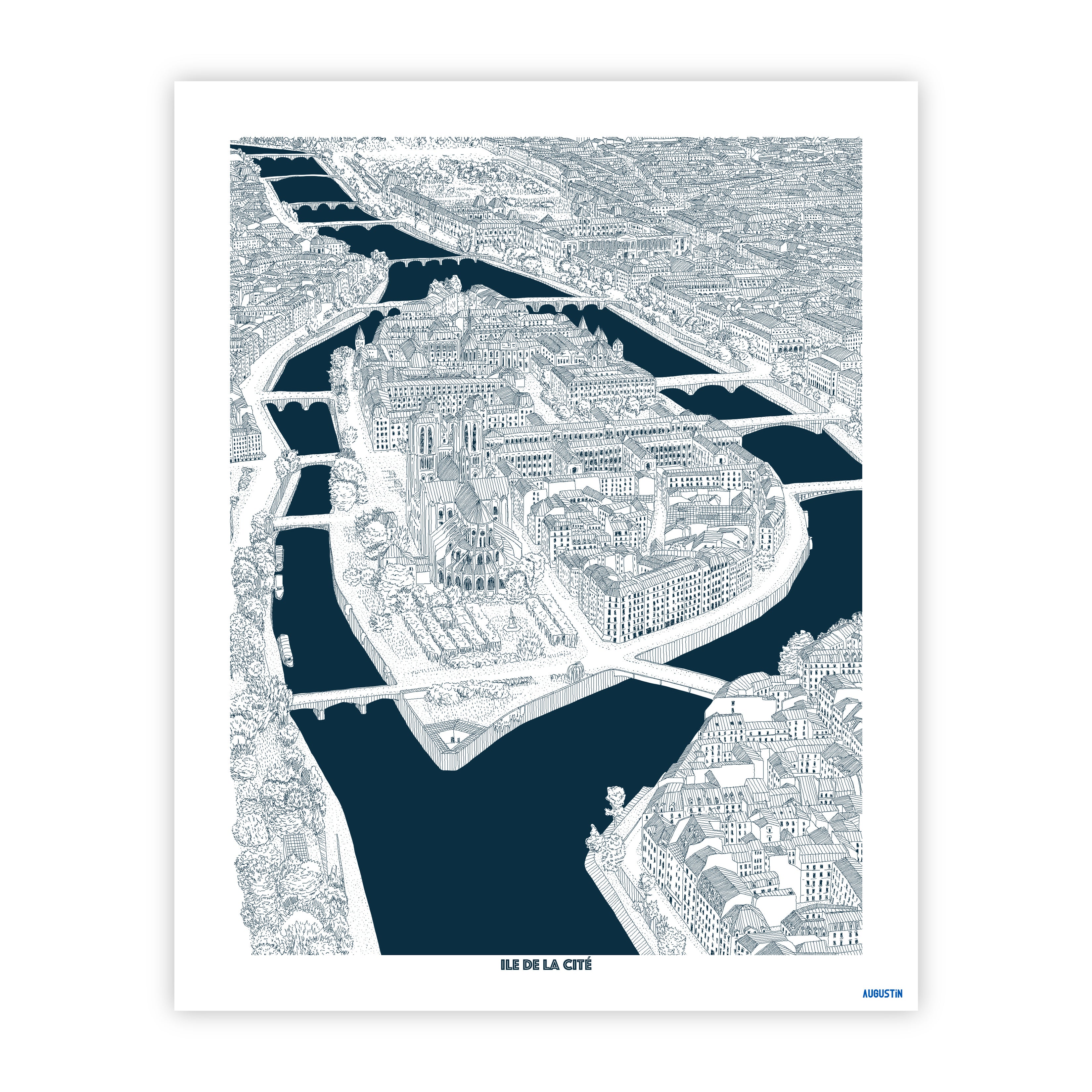 Ile de la Cité - affiche