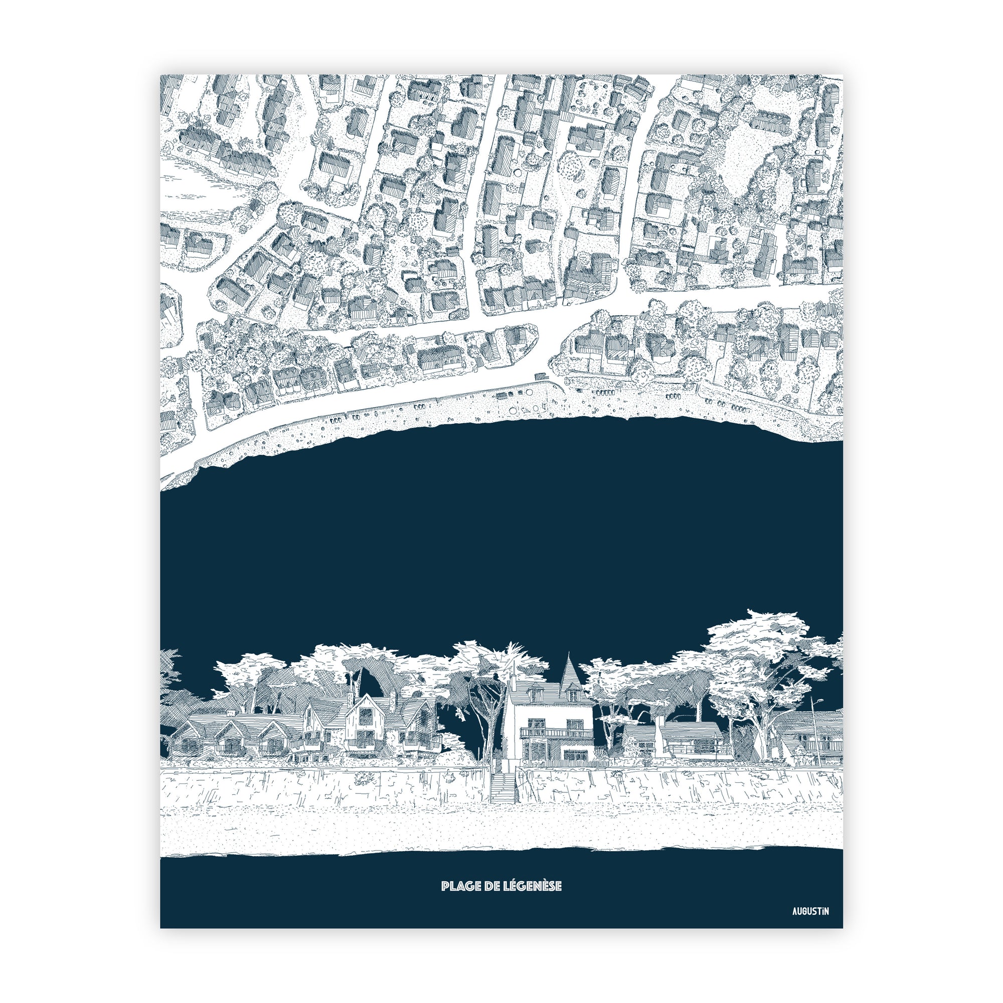 Plage de Légenèse - affiche