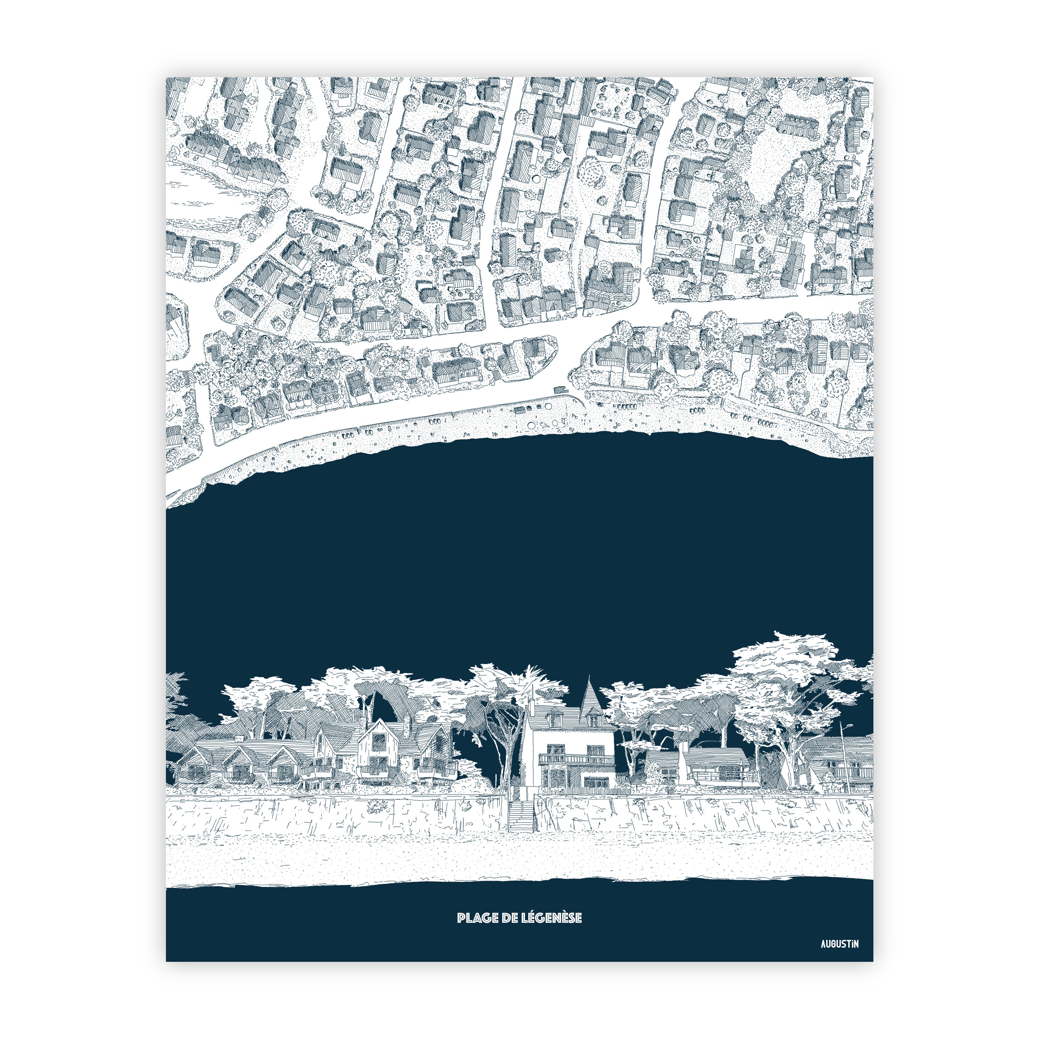 Plage de Légenèse - affiche