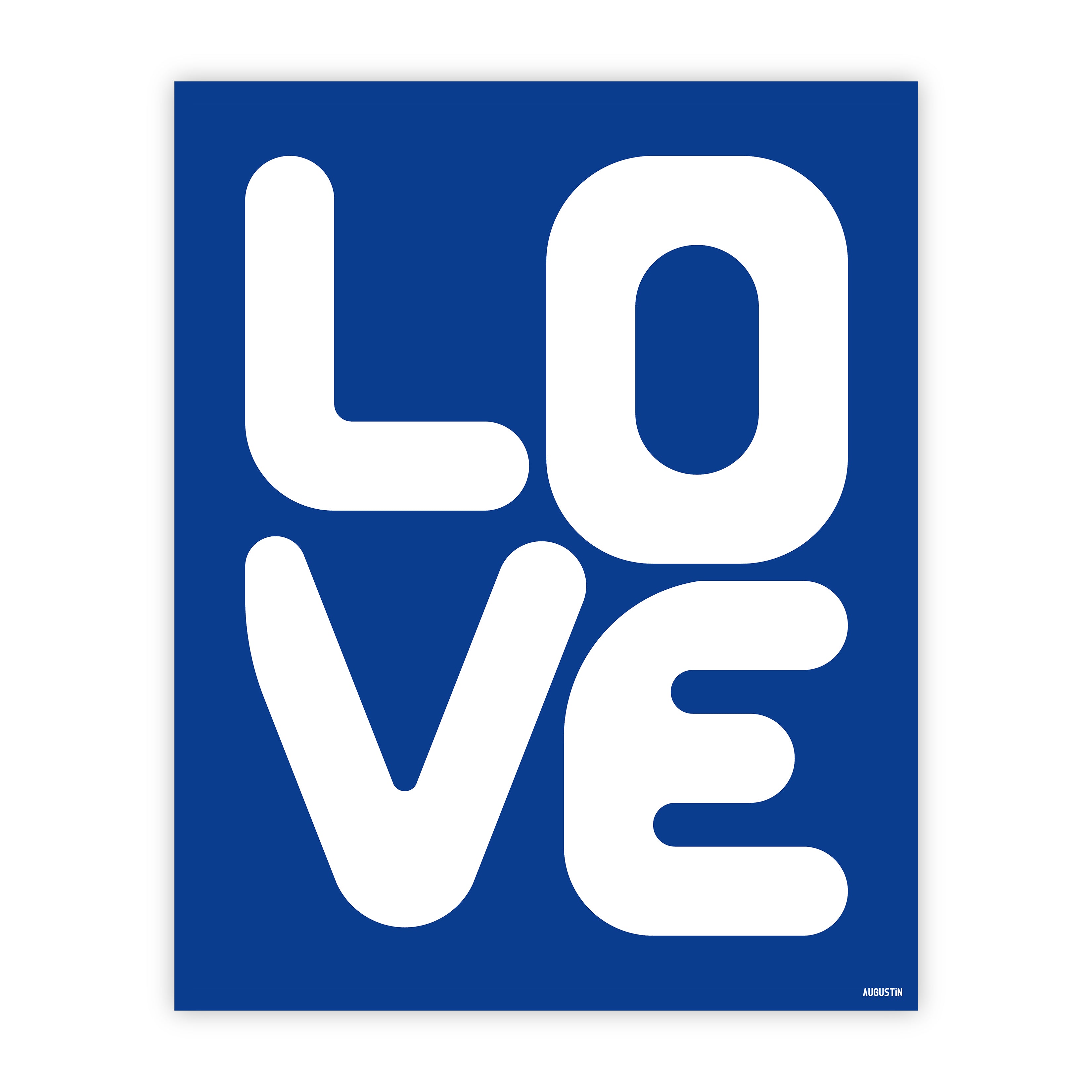 Love bleu - affiche