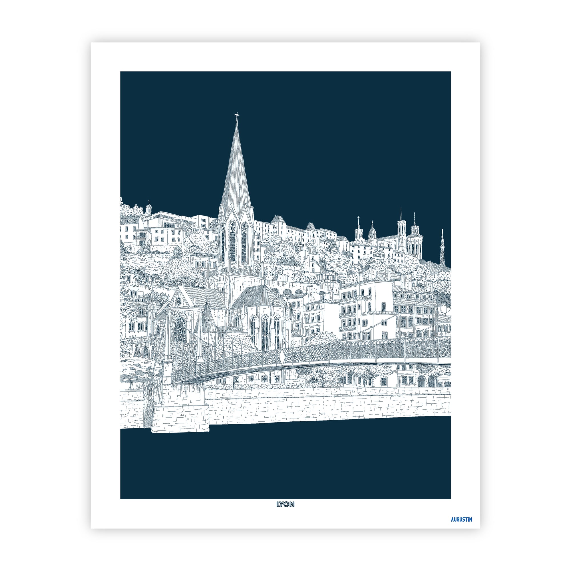 Lyon Quai - affiche