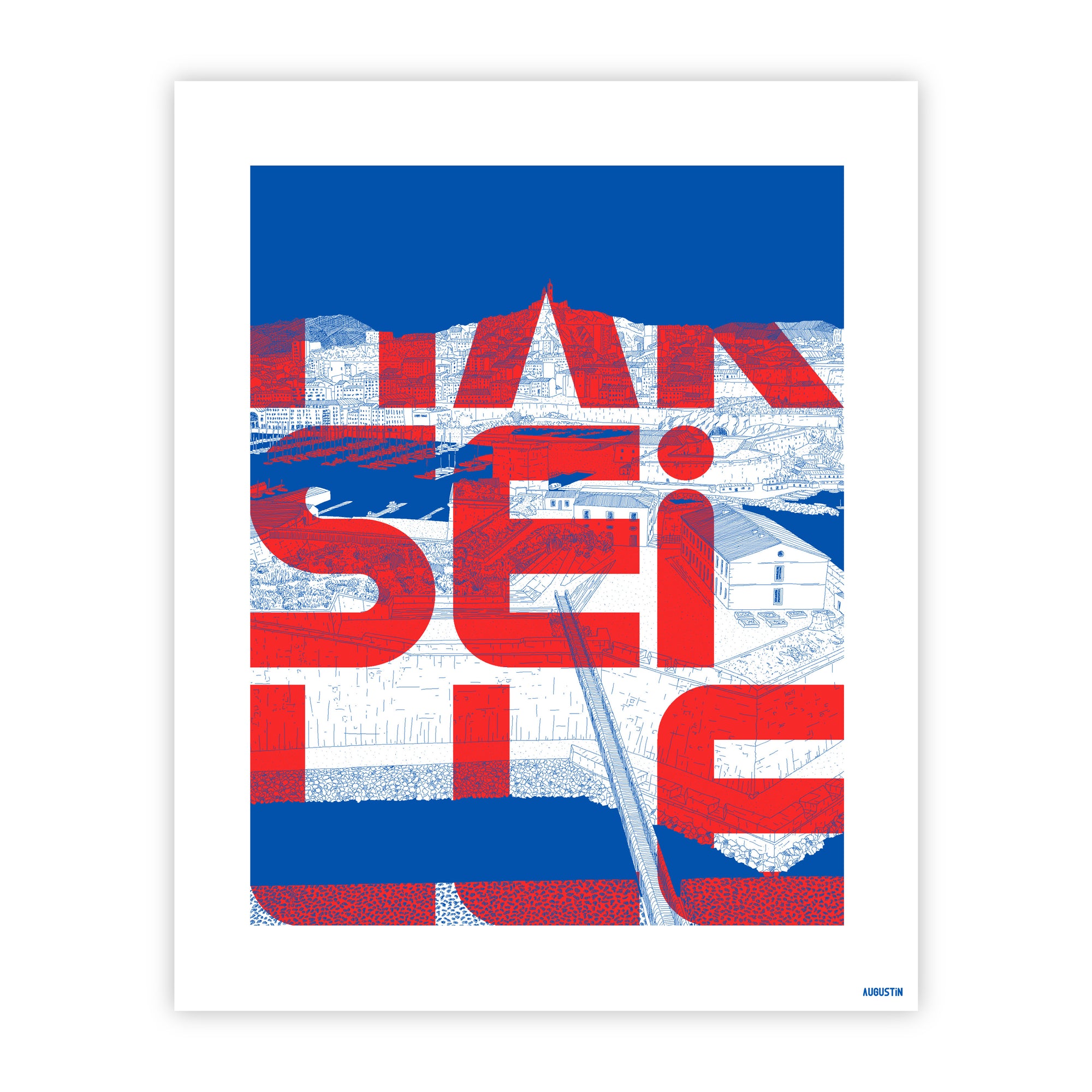 Marseille rouge - affiche