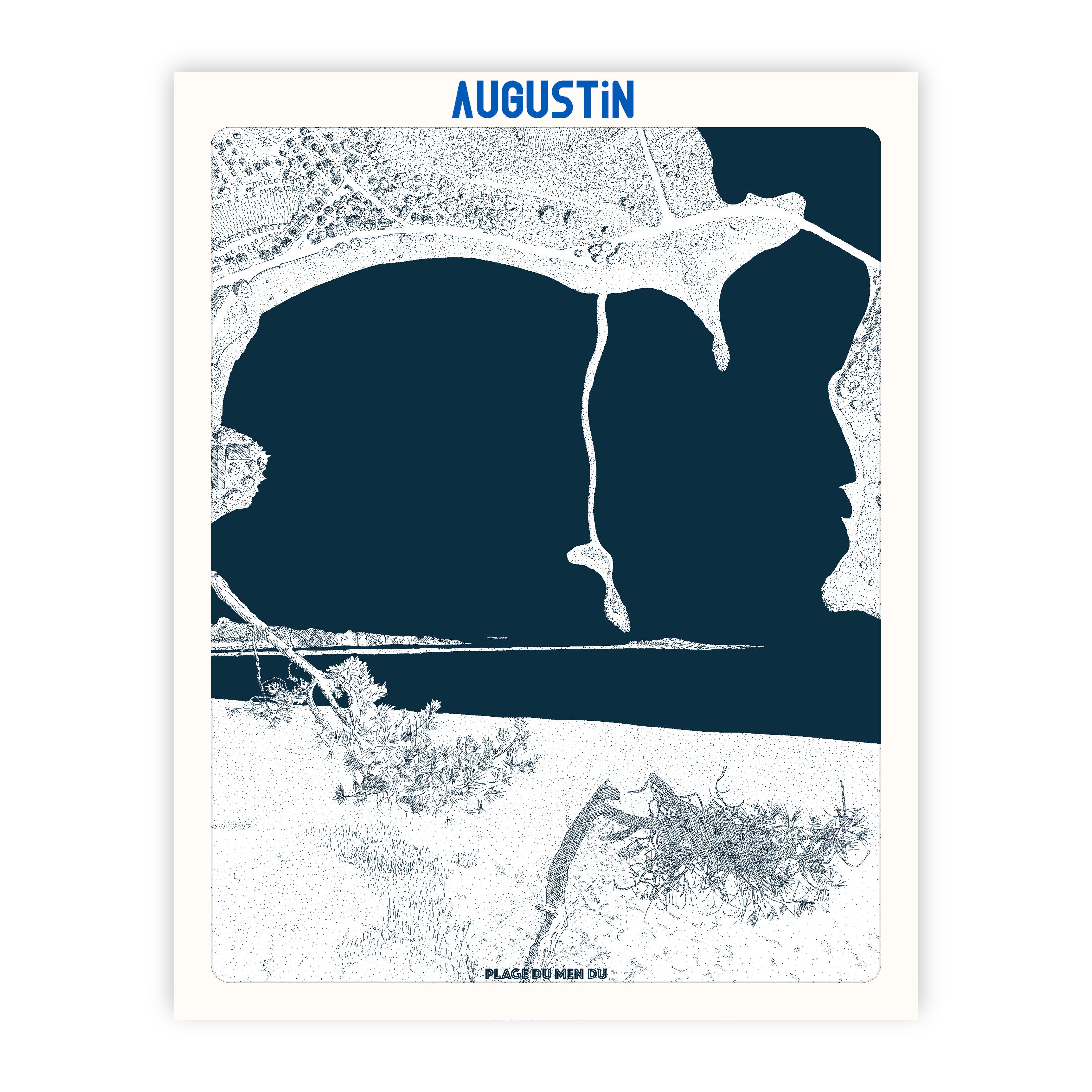 Plage du Men Du - affiche