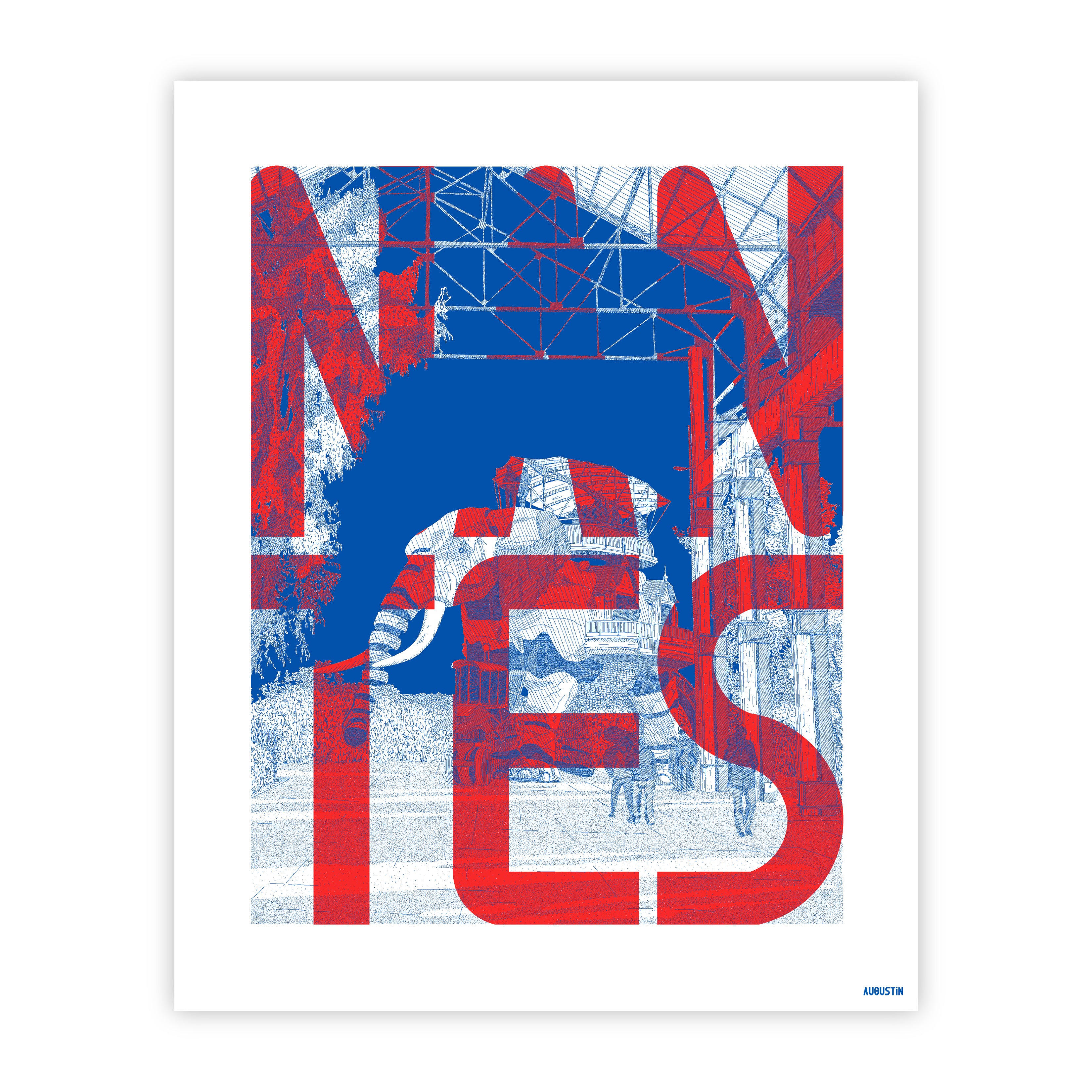 Nantes Les Nefs rouge - affiche