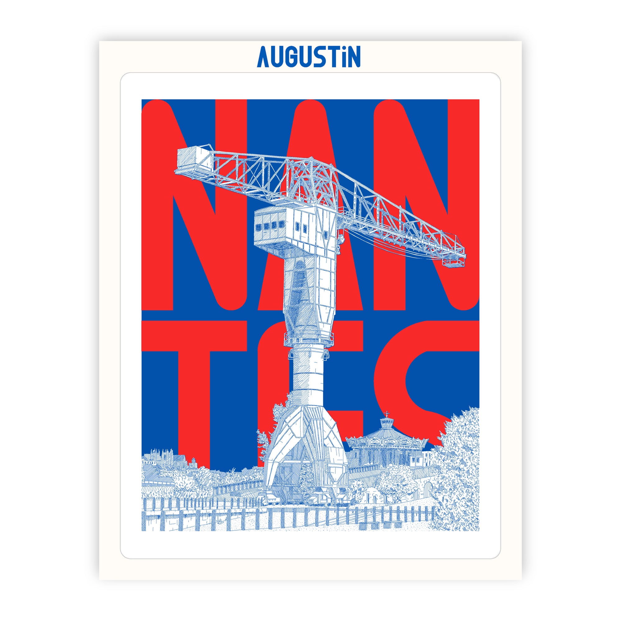 Nantes Grue Titan rouge - affiche