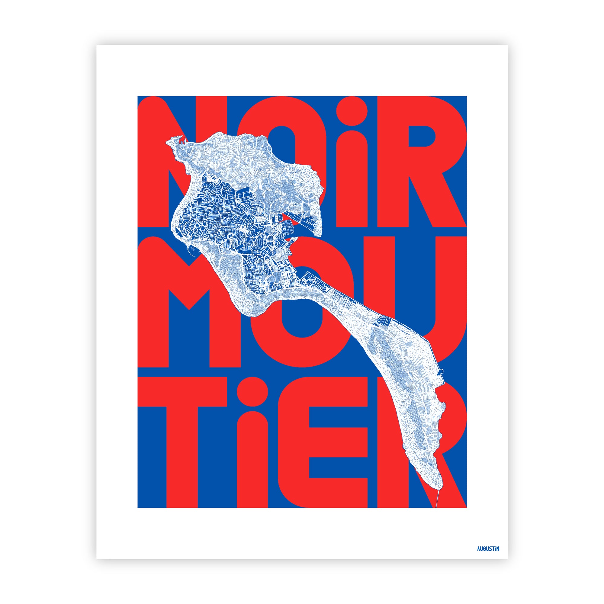 Ile de Noirmoutier rouge - affiche