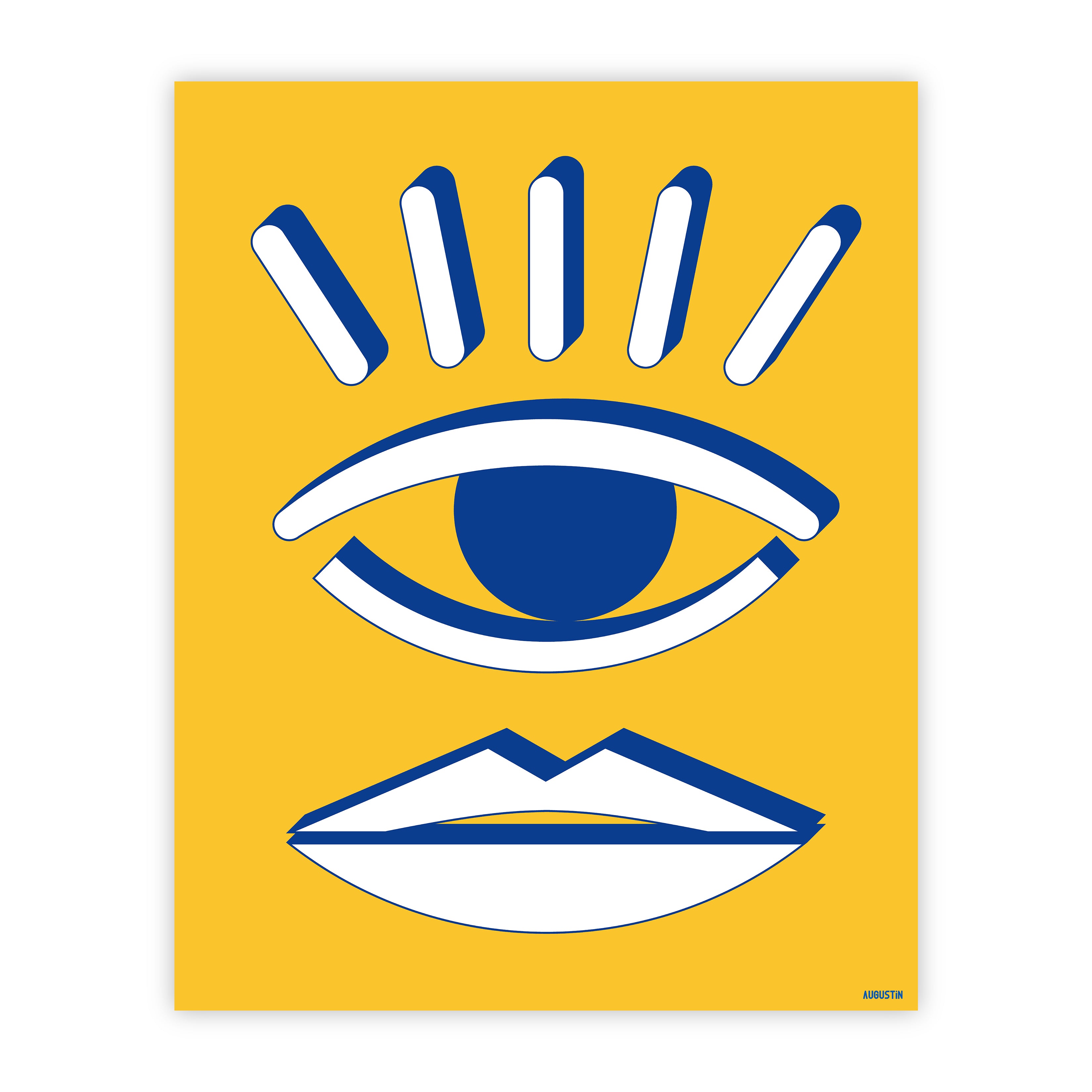 Oeil bouche - affiche