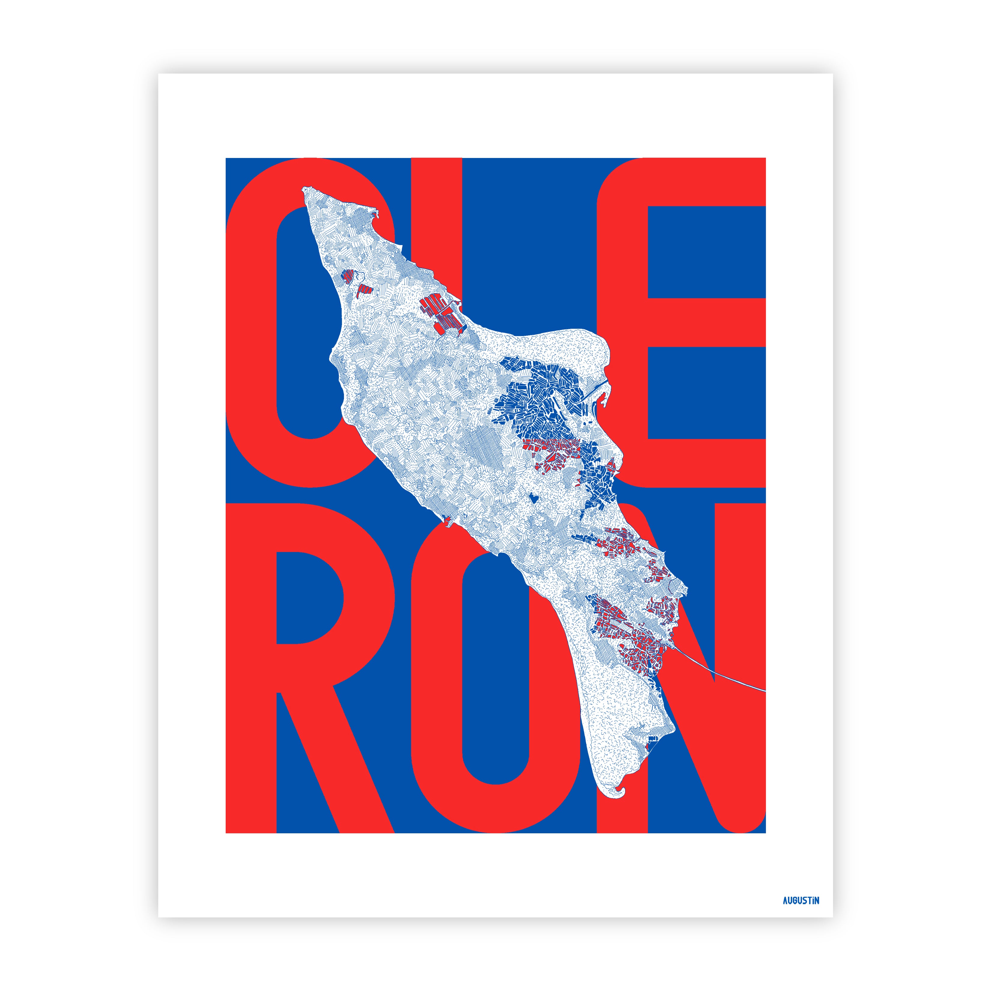 Ile d'Oléron rouge - affiche