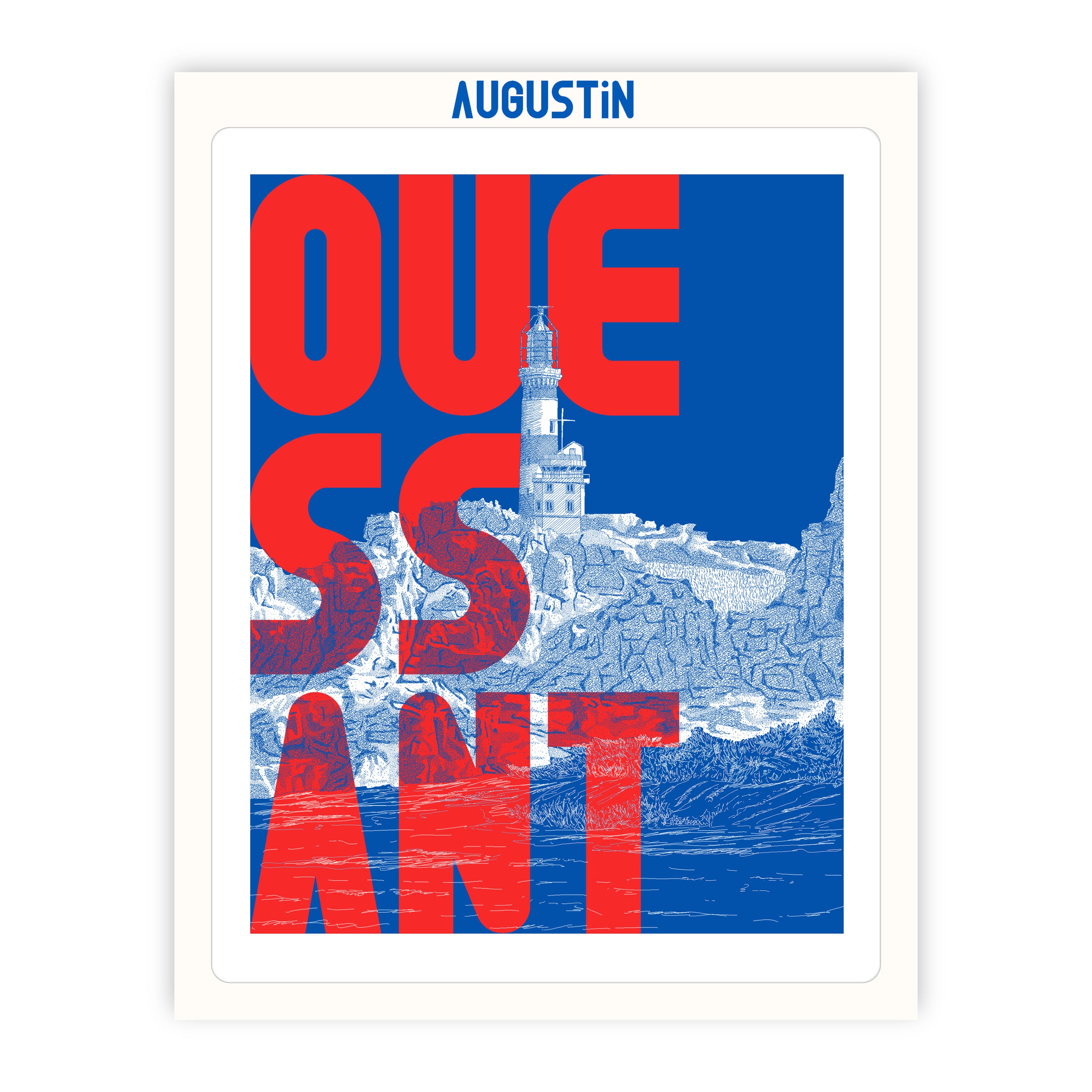 Ile d'Ouessant rouge - affiche