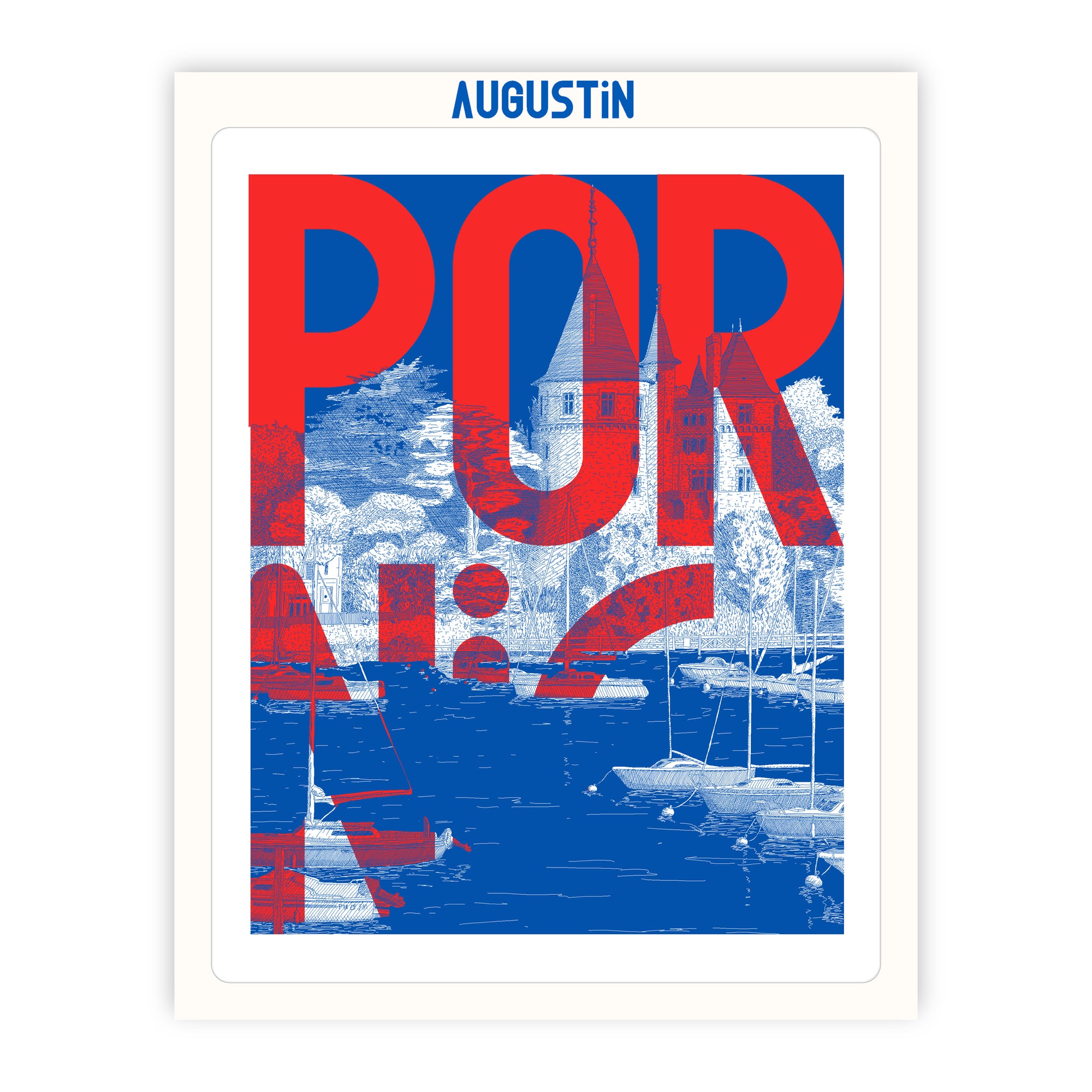 Pornic rouge - affiche