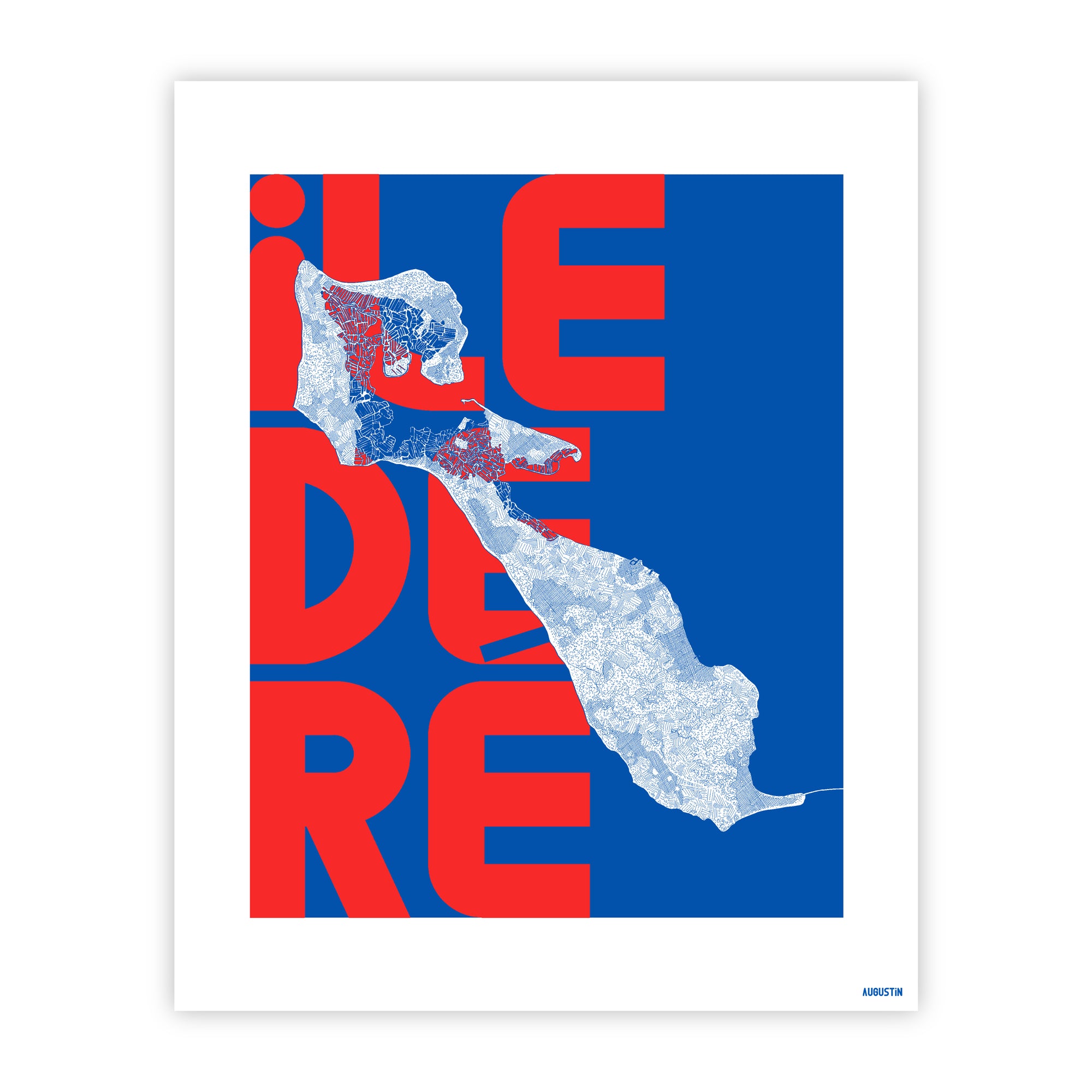 Ile de Ré rouge - affiche