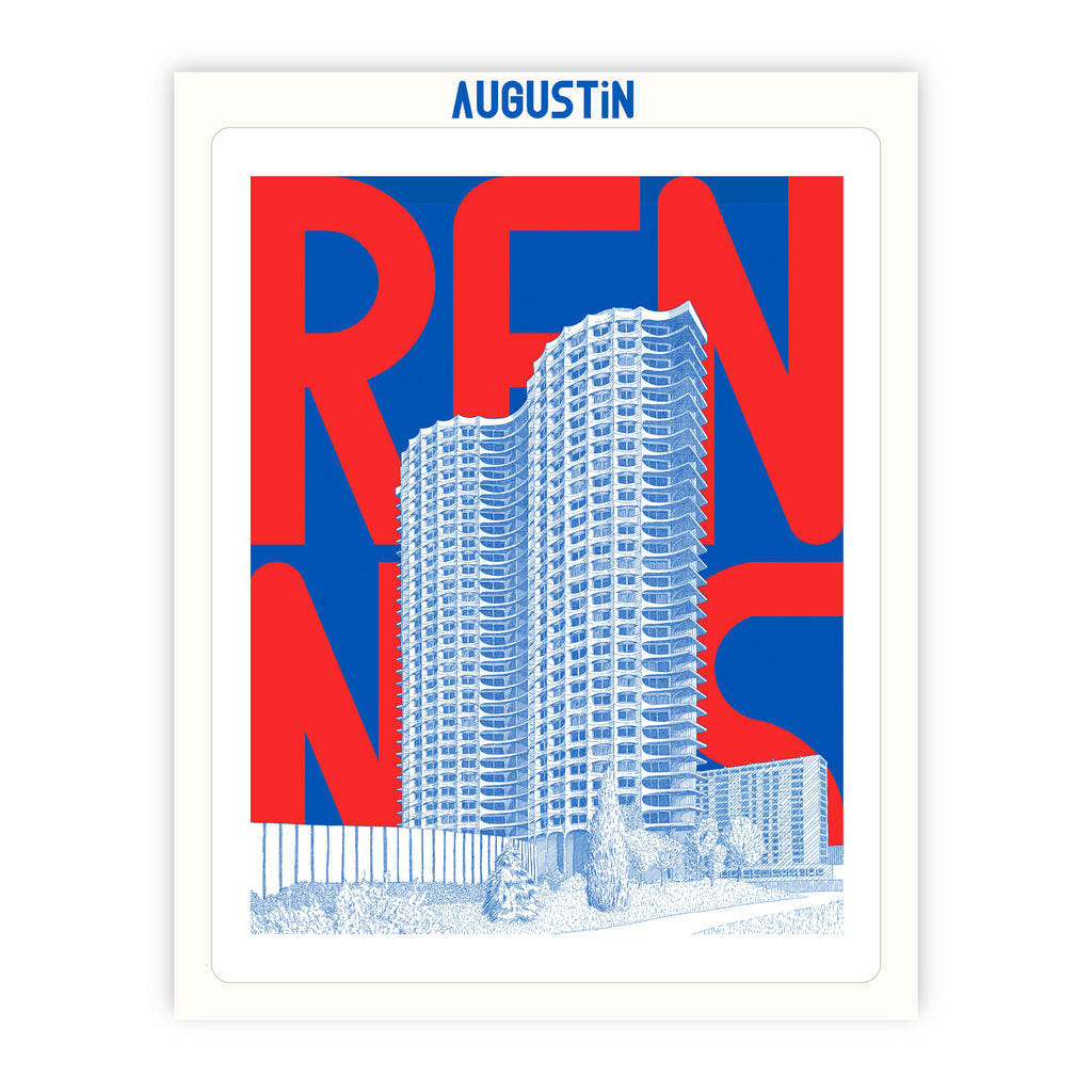 Rennes rouge - affiche