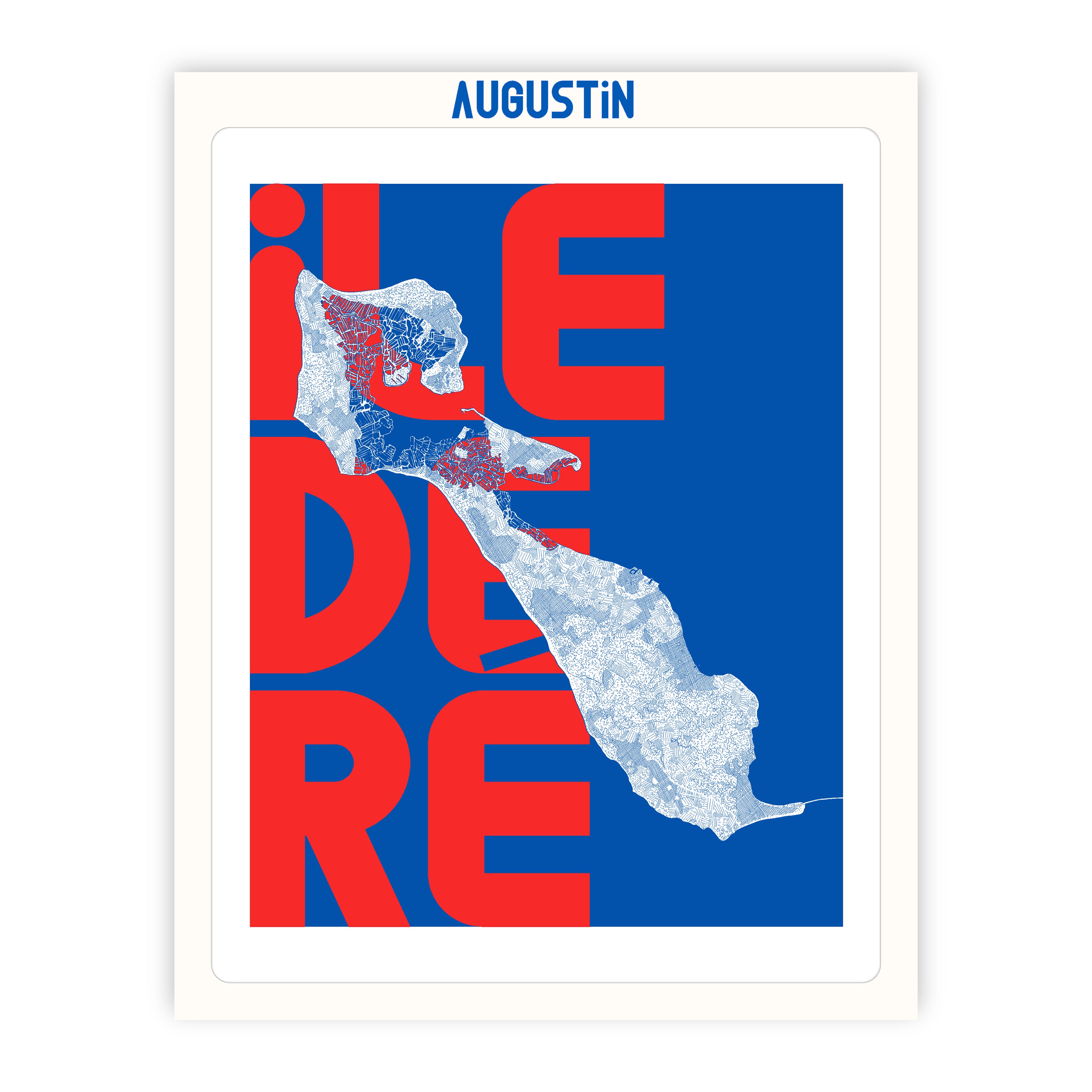 Ile de Ré rouge - affiche