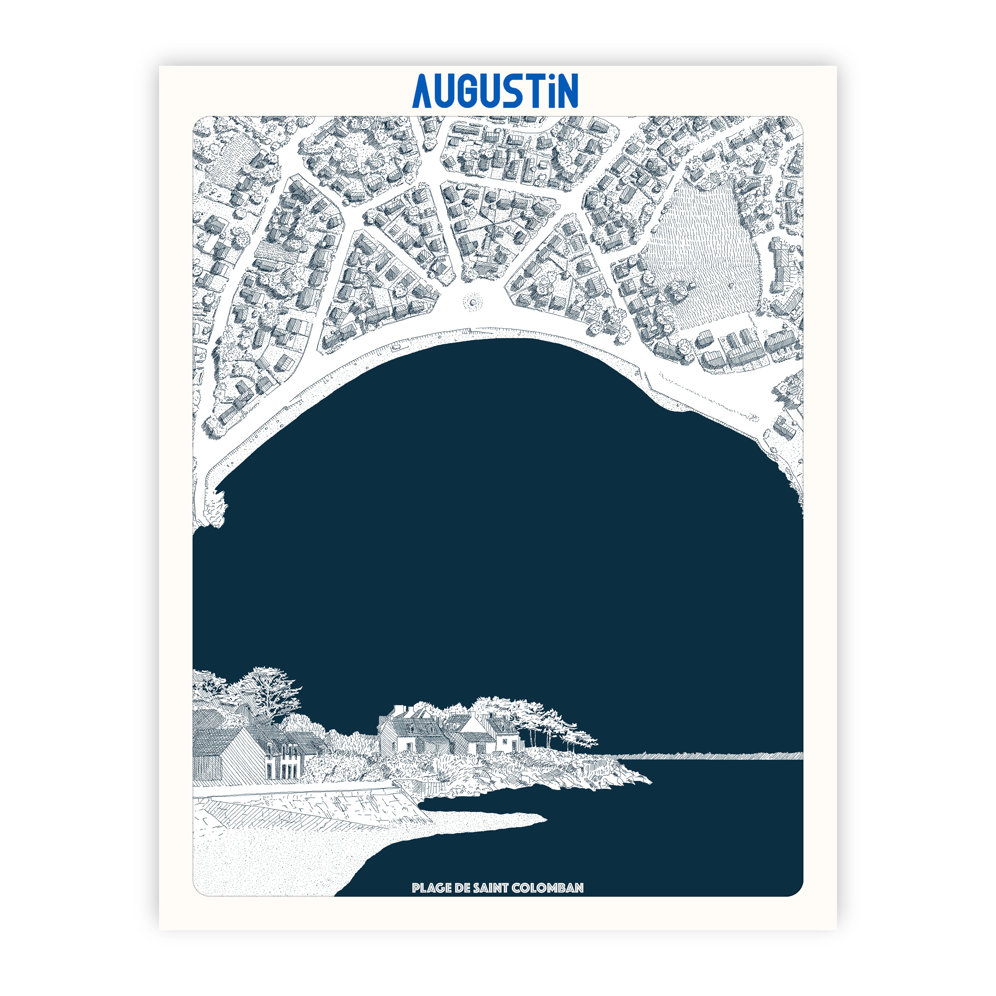 Plage de Saint-Colomban - affiche