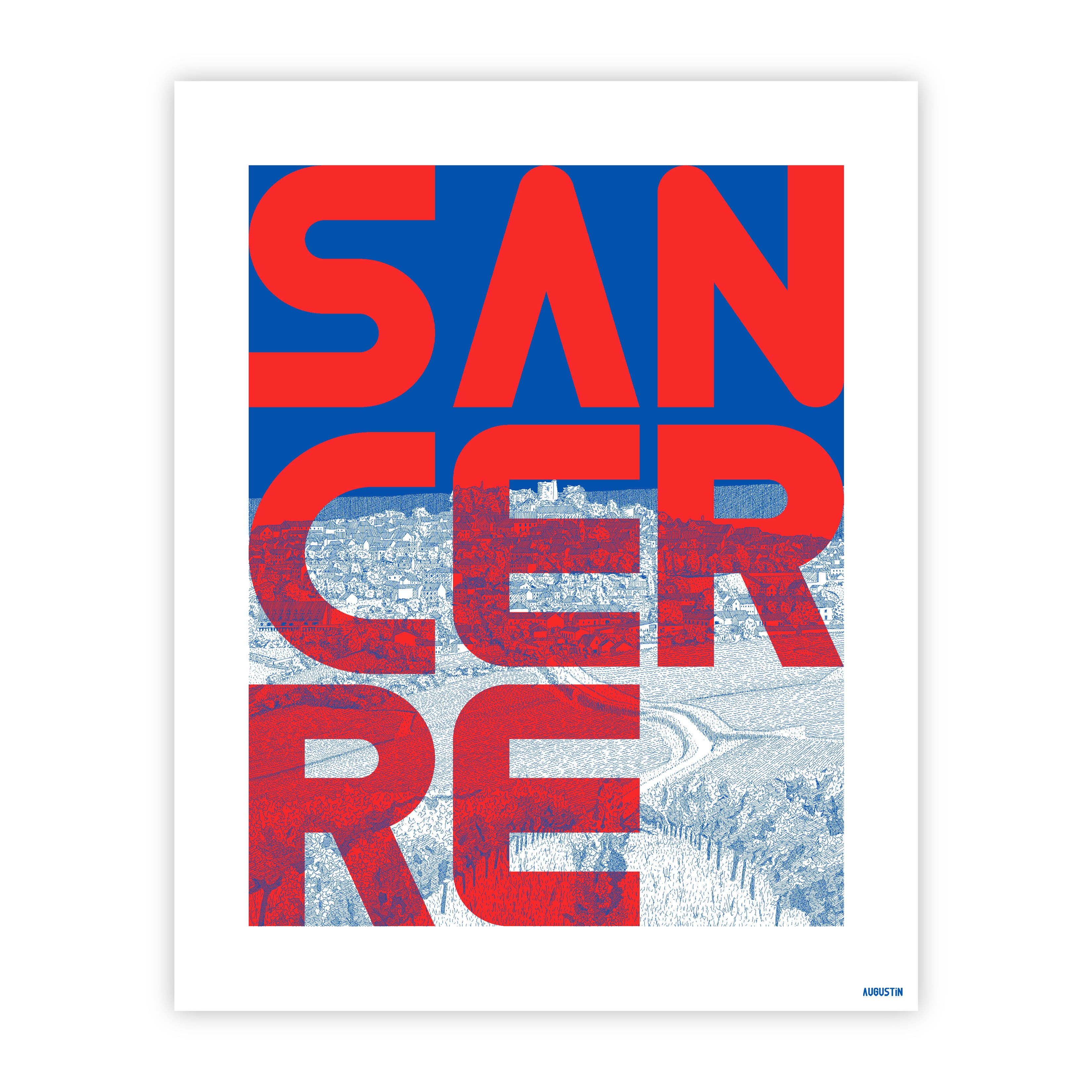Sancerre rouge - affiche
