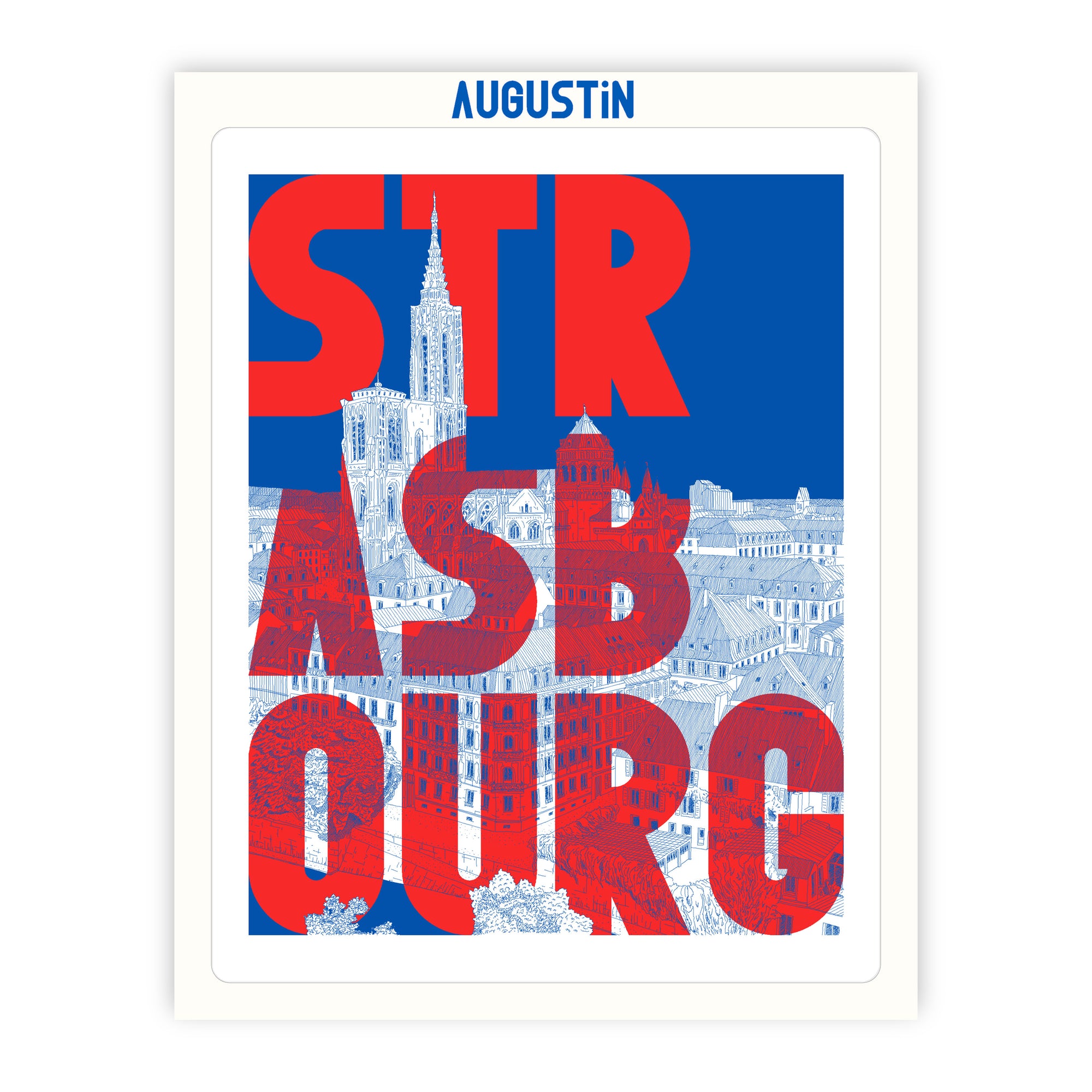 Strasbourg rouge - affiche