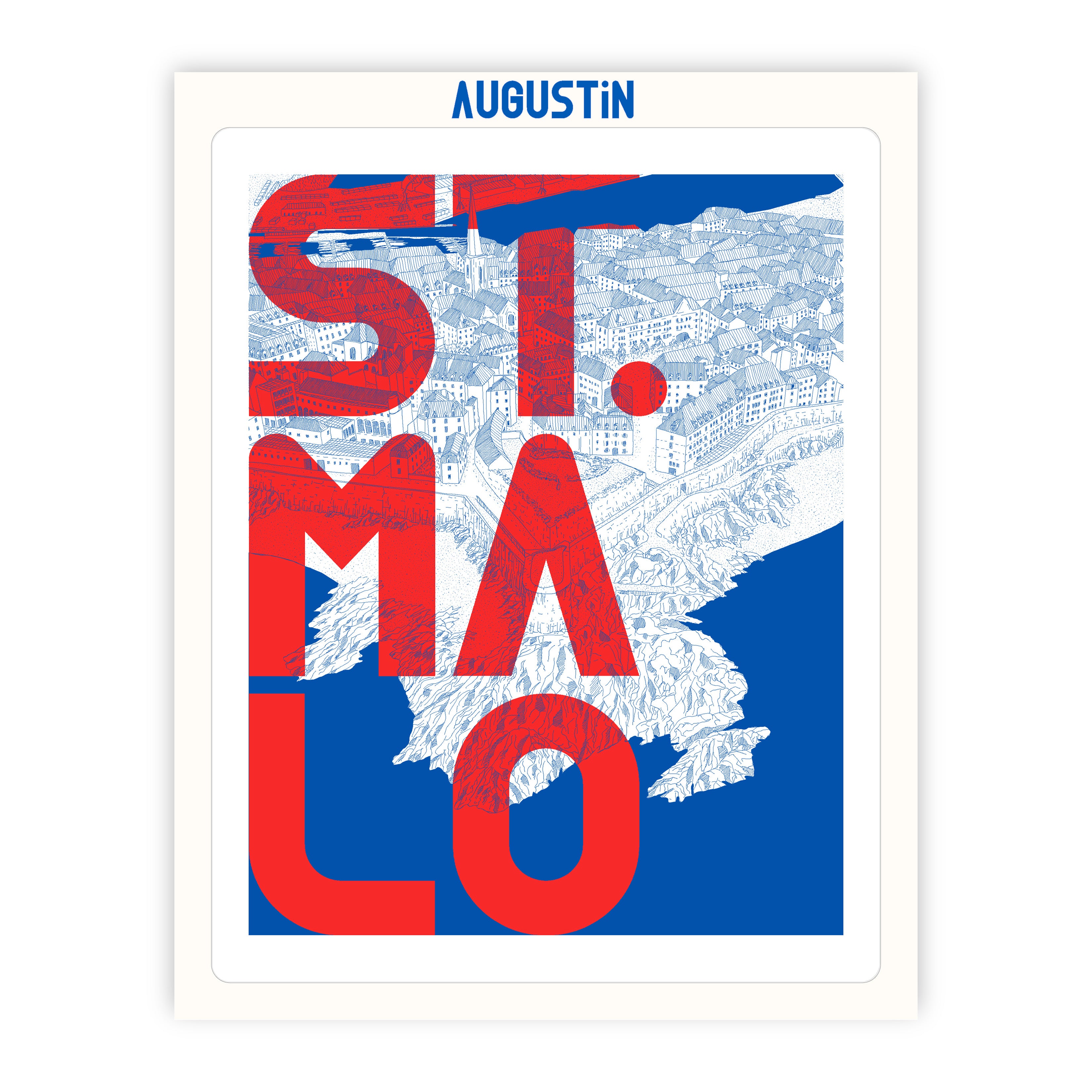 Saint-Malo rouge - affiche