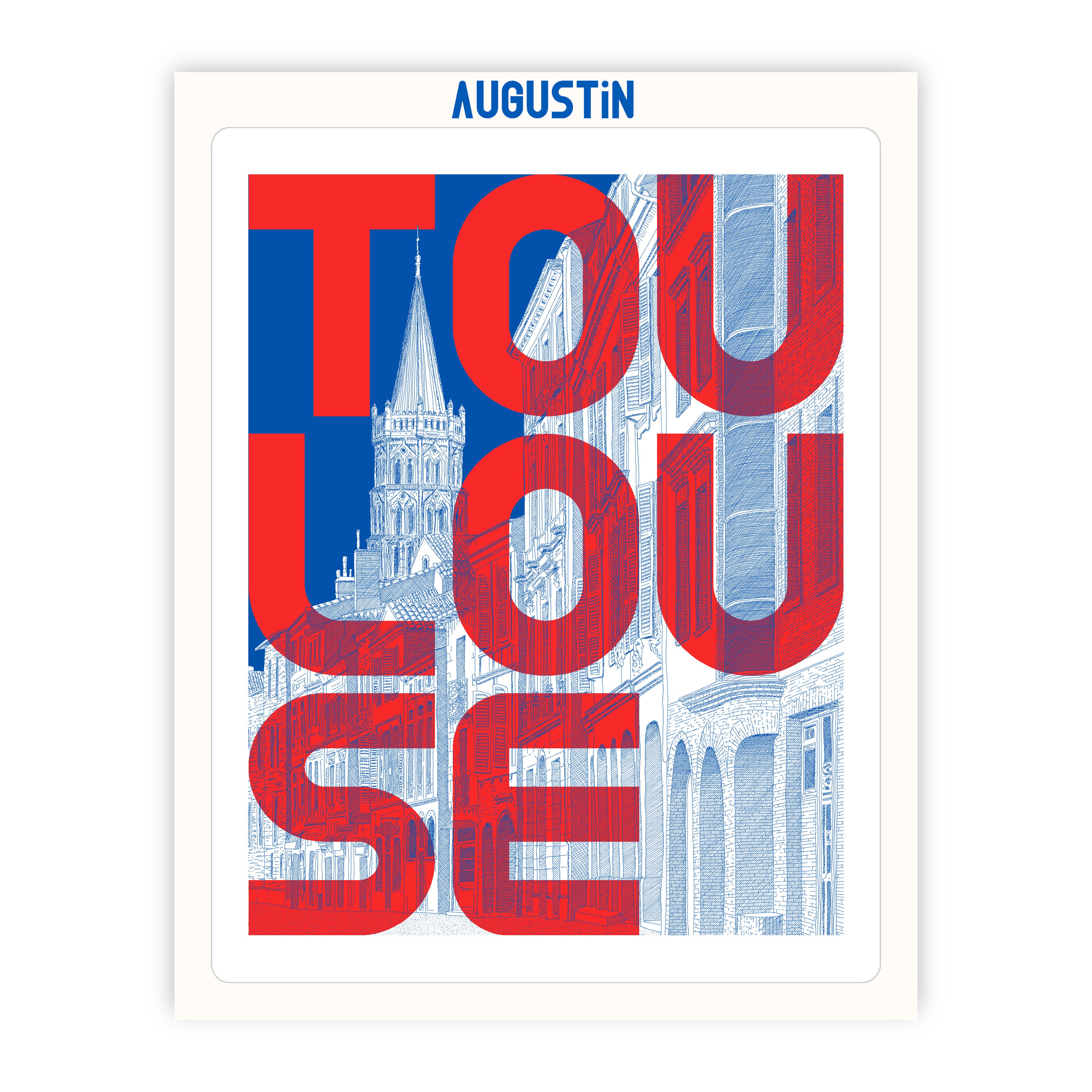 Toulouse rouge - affiche