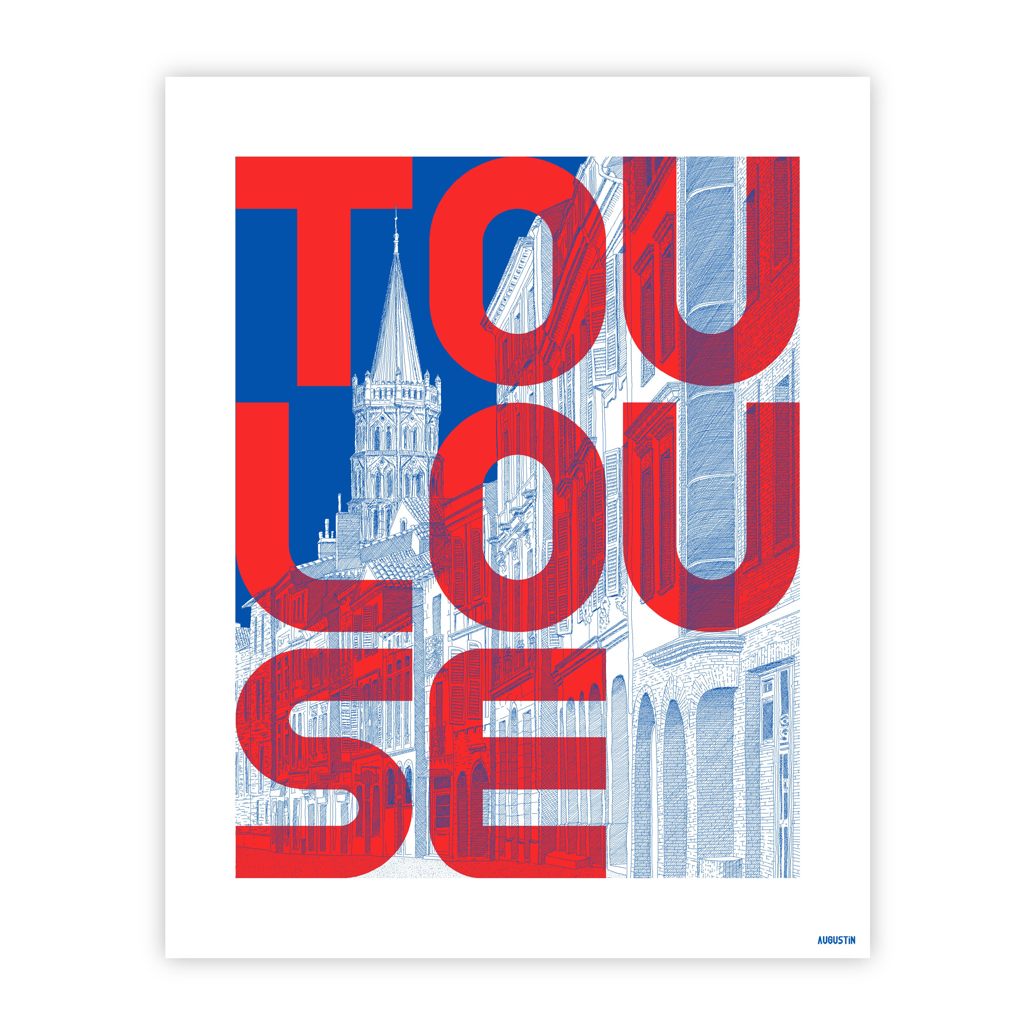 Toulouse rouge - affiche