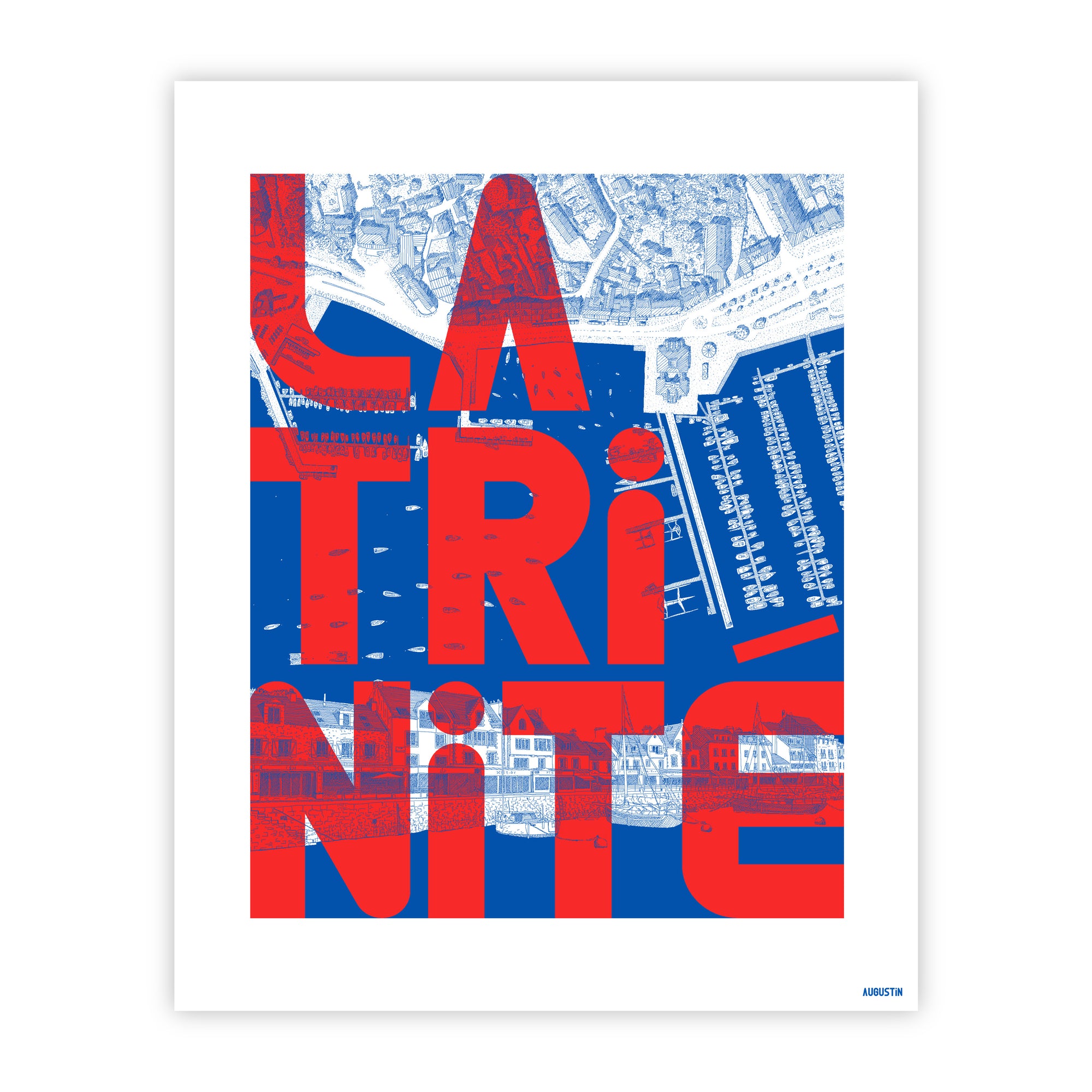 la Trinité-sur-mer rouge - affiche