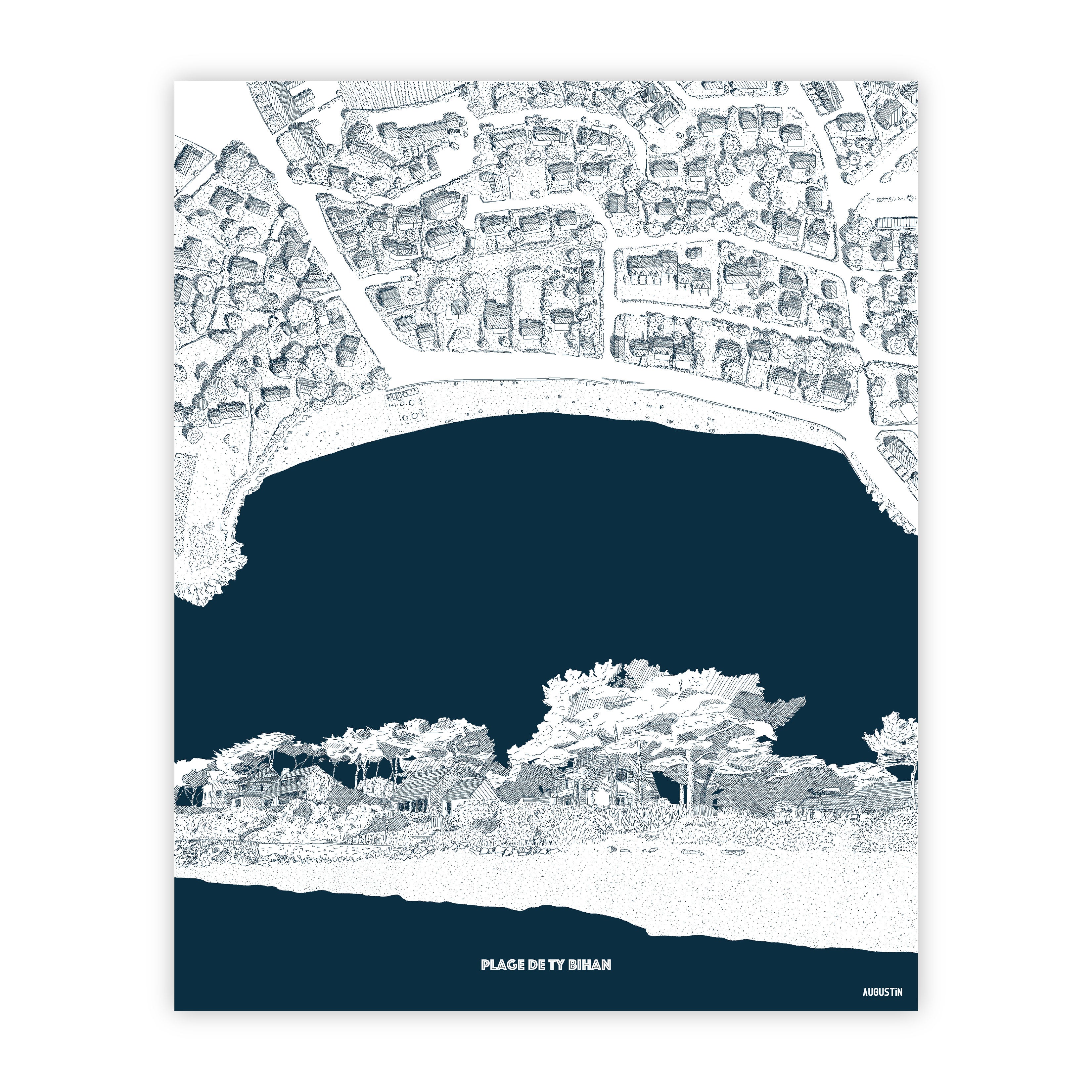 Plage de Ty Bihan - affiche