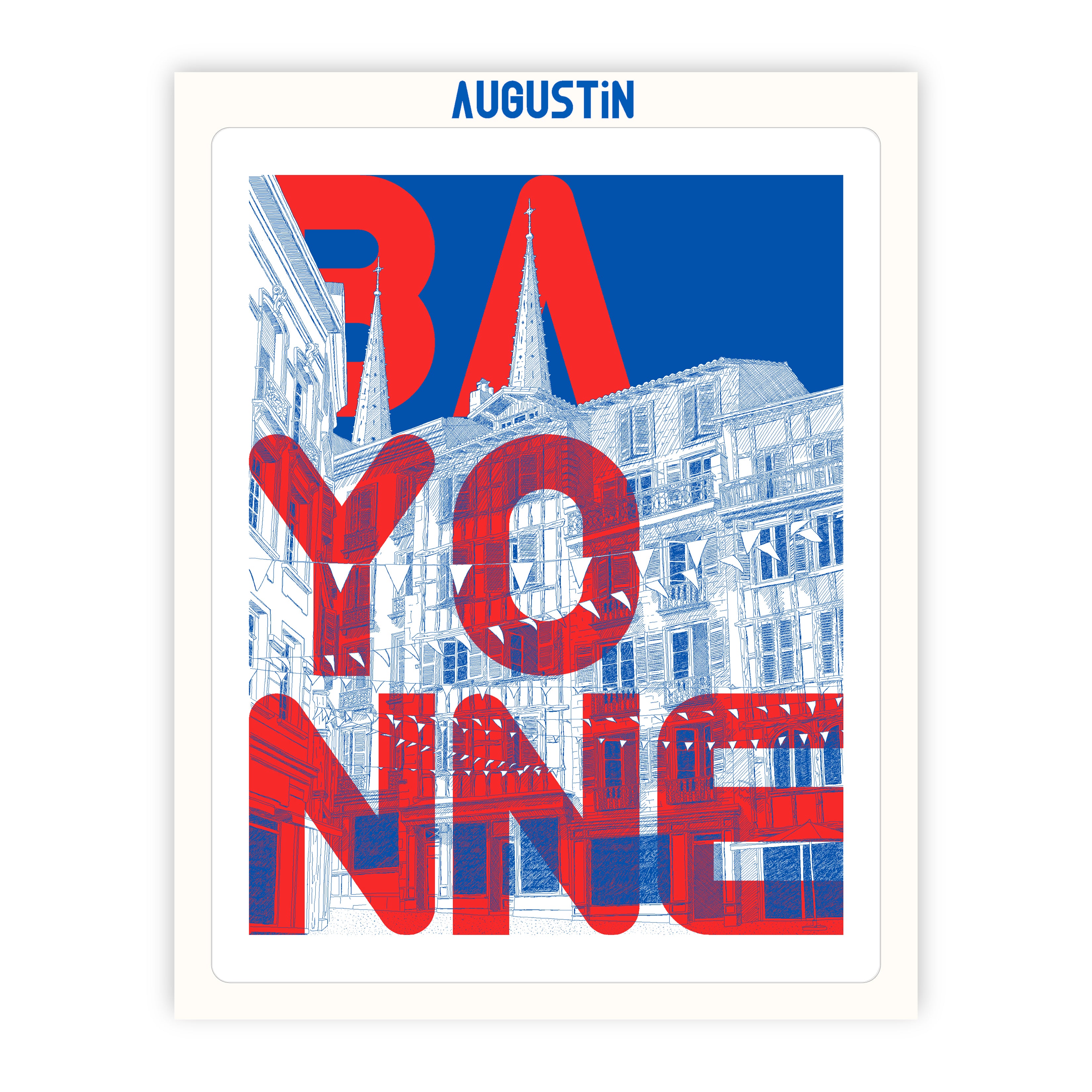 Bayonne rouge - affiche