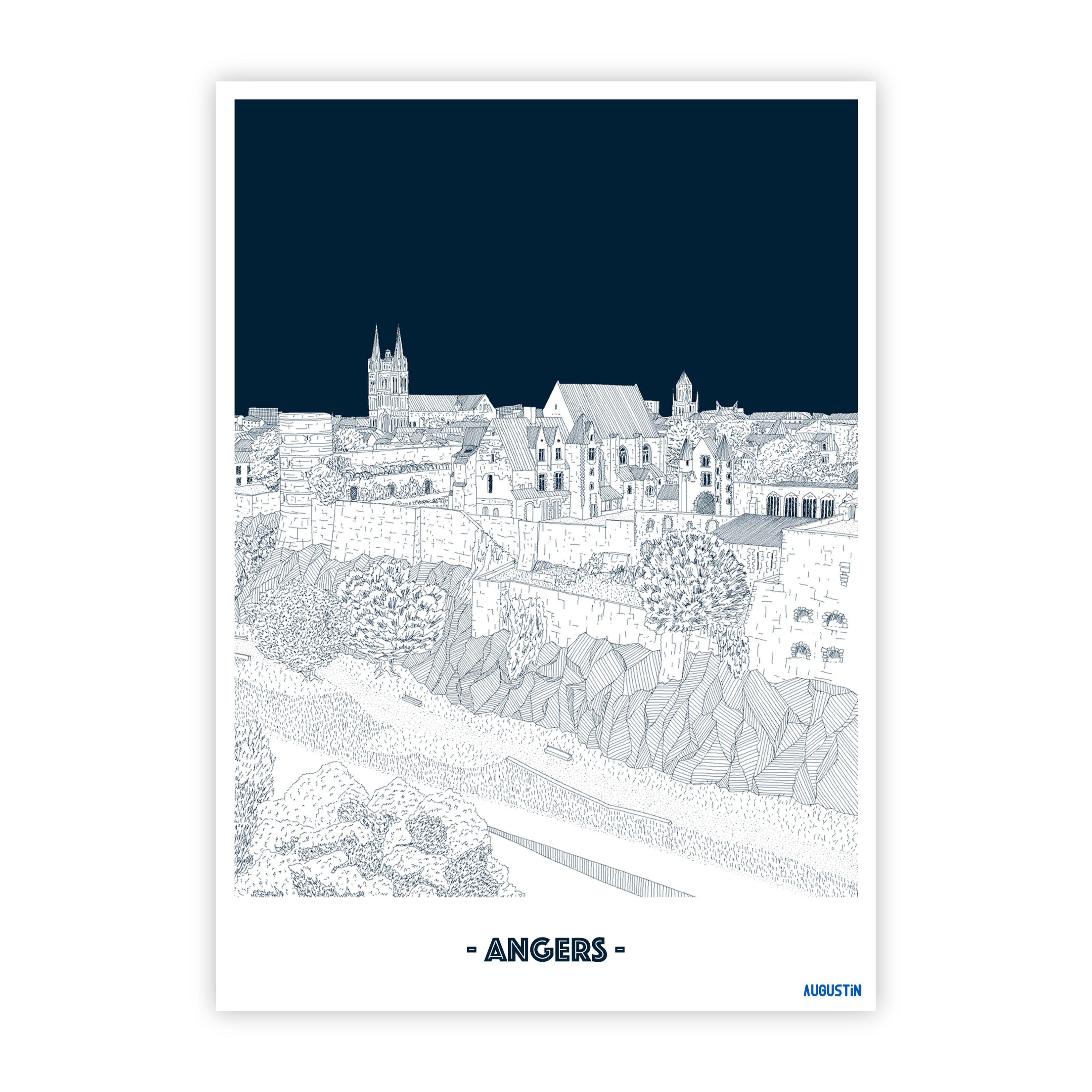 Angers - carte postale