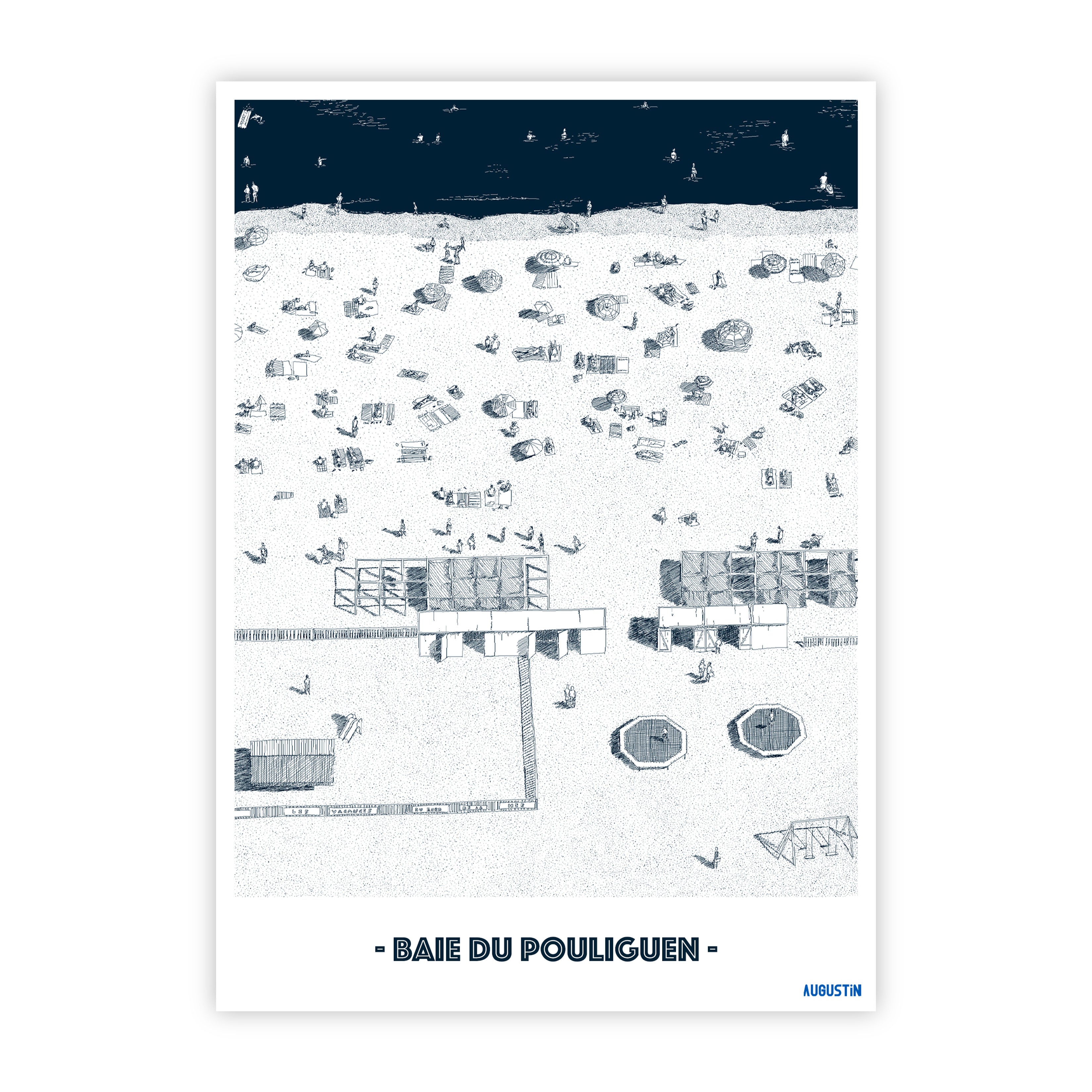 Baie du Pouliguen - carte postale