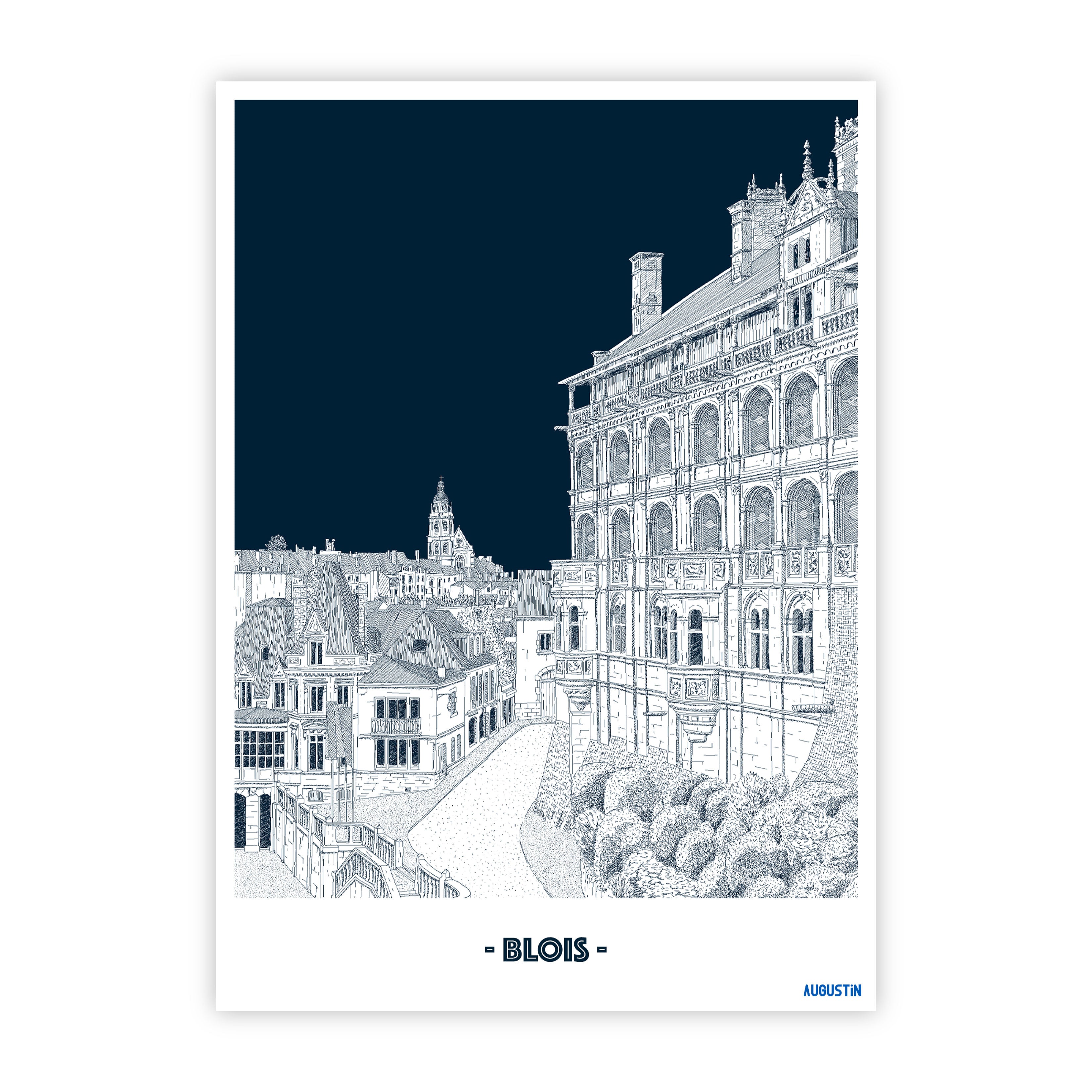 Blois château - carte postale