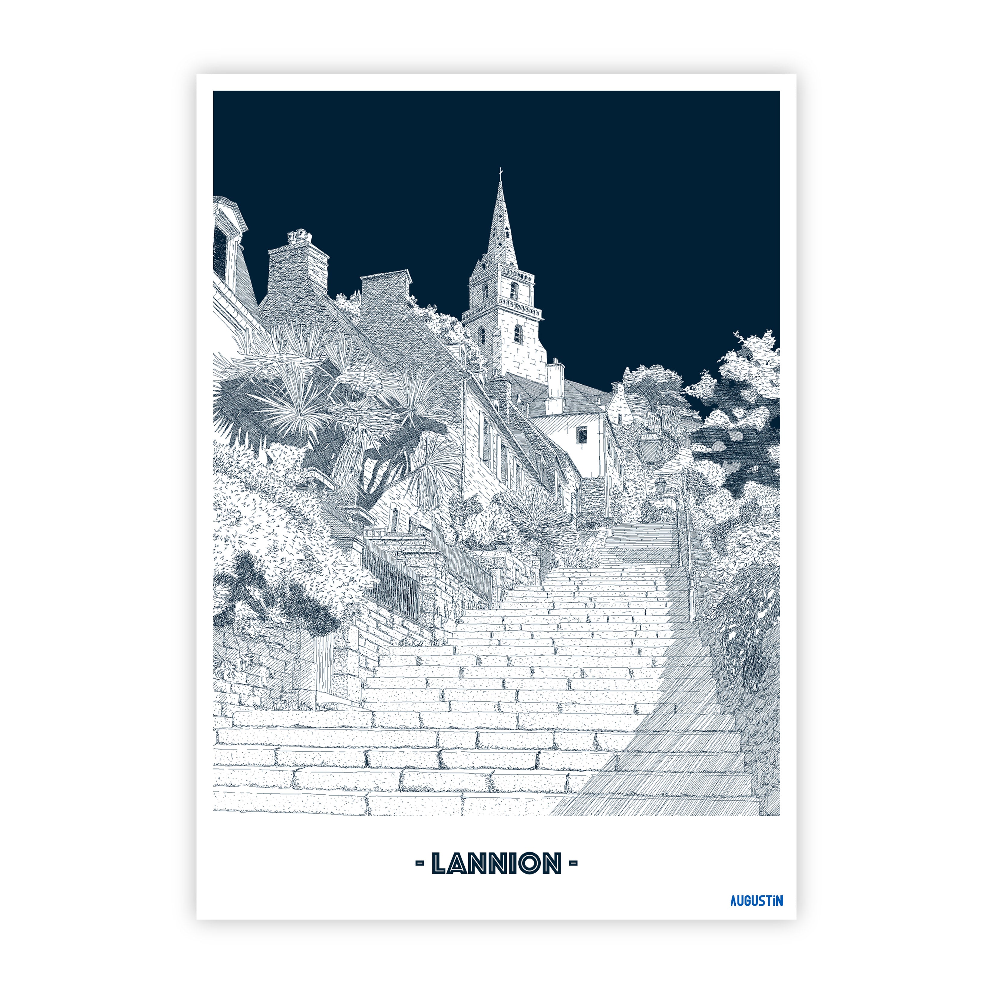 Lannion - carte postale