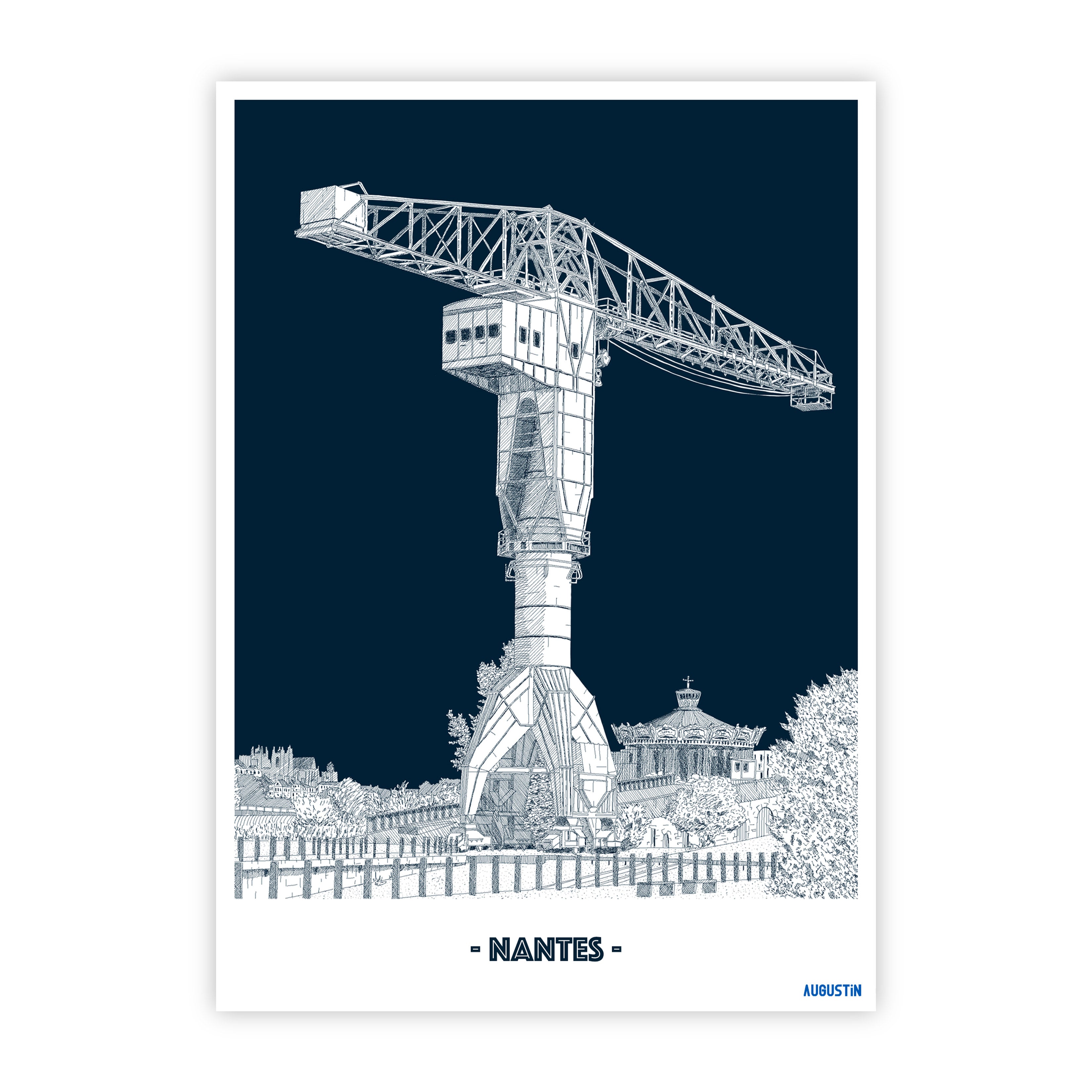 Nantes Grue Titan - carte postale