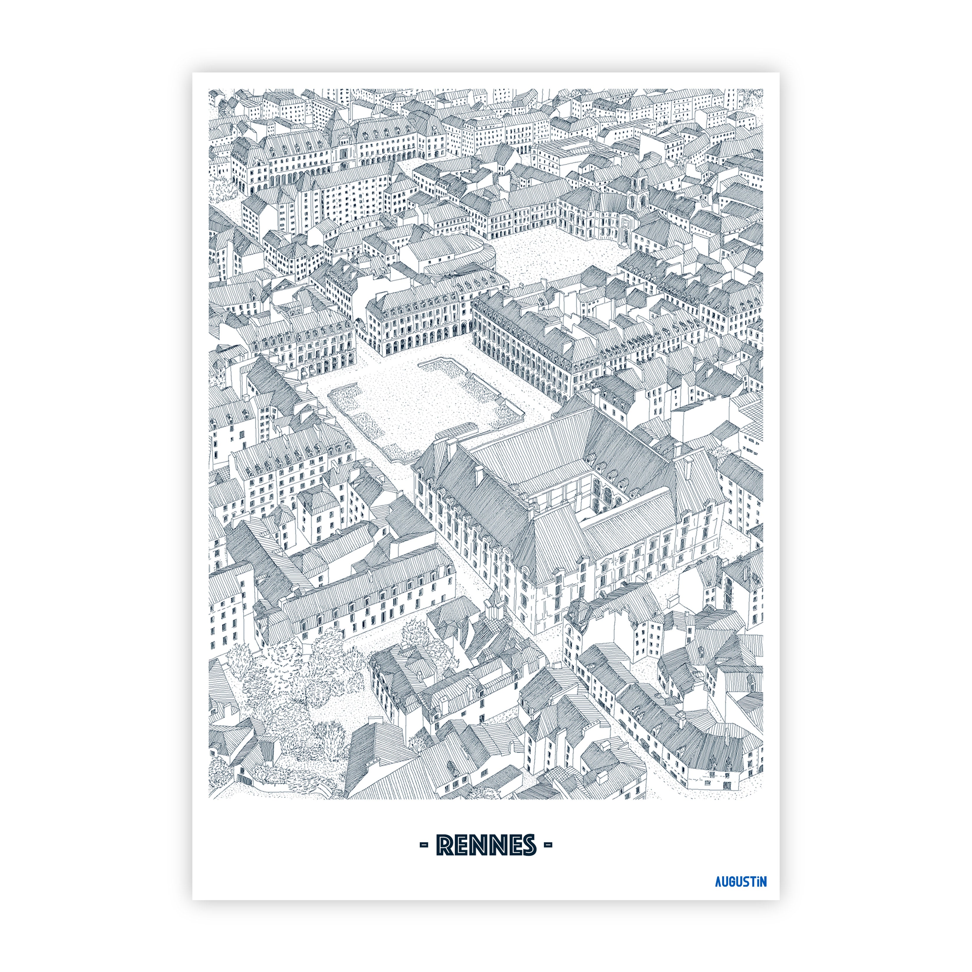 Rennes - carte postale